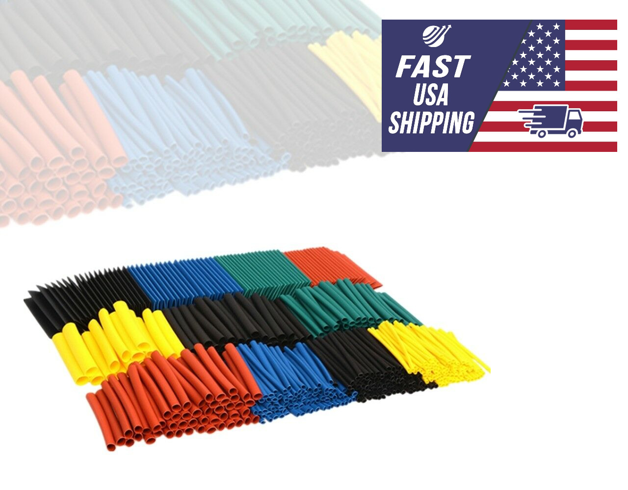 530pcs Multicolor 45mm Heat Shrink Tubing Electrical Wire Insulation Sleeve Kit