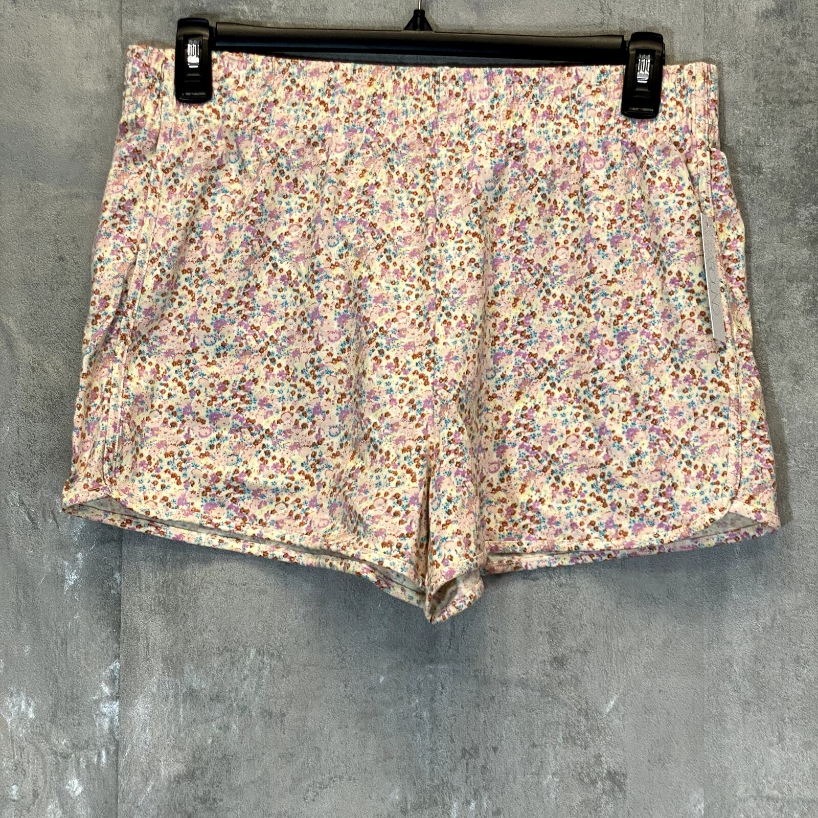 ABOUND Pink-Ivory Maisey Ditsy Dolphin Hem Elastic Waist Pull-On Shorts SZ L ABOUND Pink-Ivory Maisey Ditsy Dolphin Hem Elastic Waist Pull-On Shorts SZ L