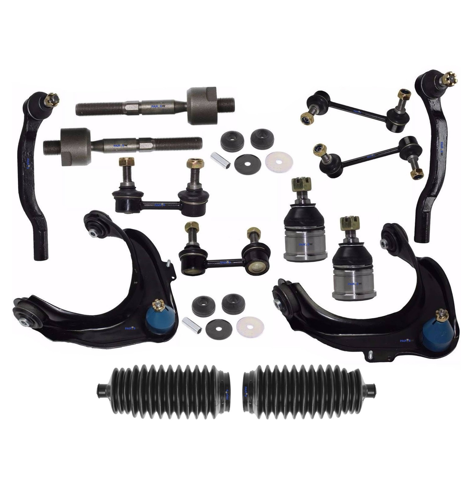 PartsW 16Pc Complete Steering Suspension Kit for Honda Accord 1998-2002