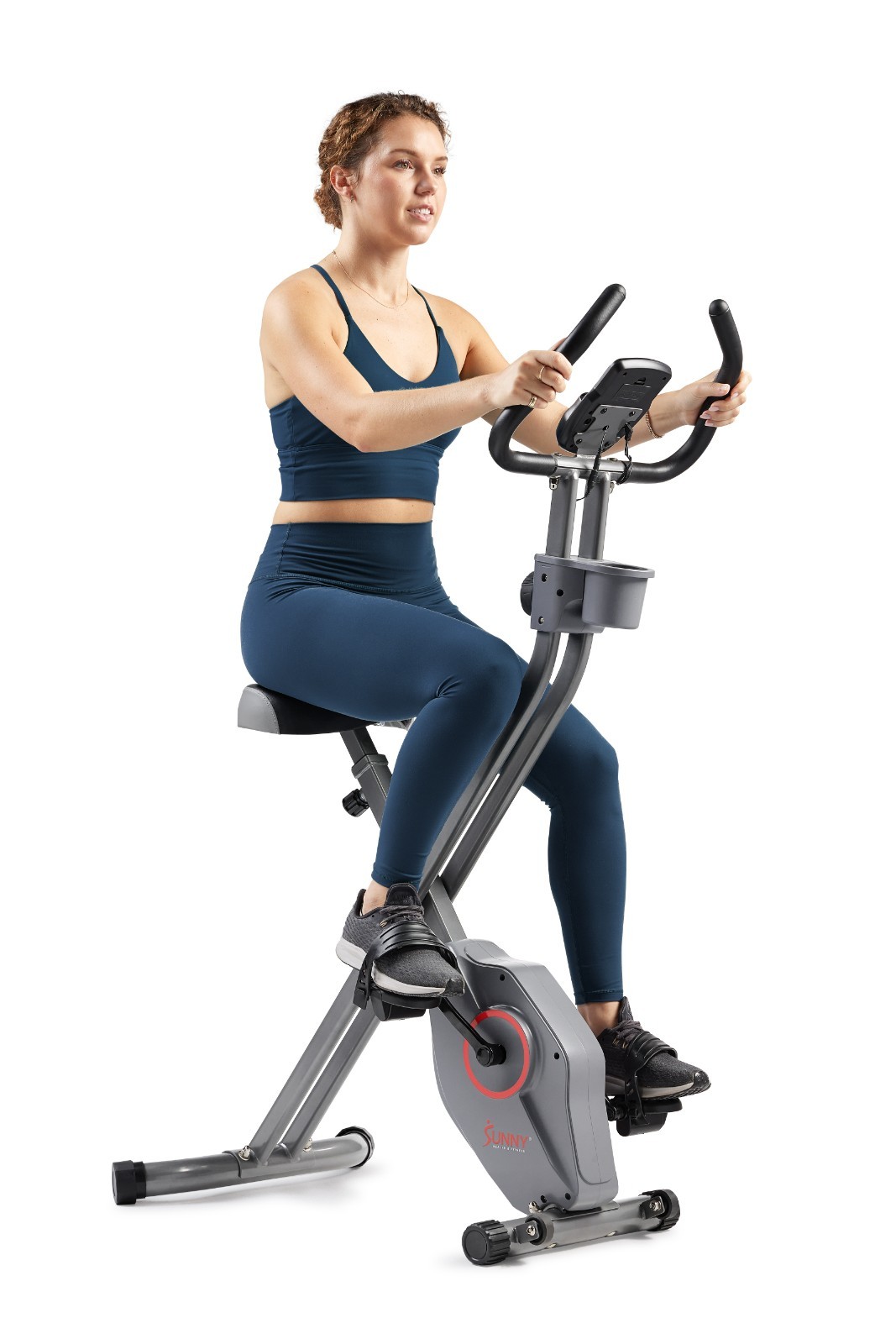 Sunny Health & Fitness Smart Folding X-Bike Portable Compact Exercise Bike Train Sunny Health & Fitness Smart Folding X-Bike Portable Compact Exercise Bike Train