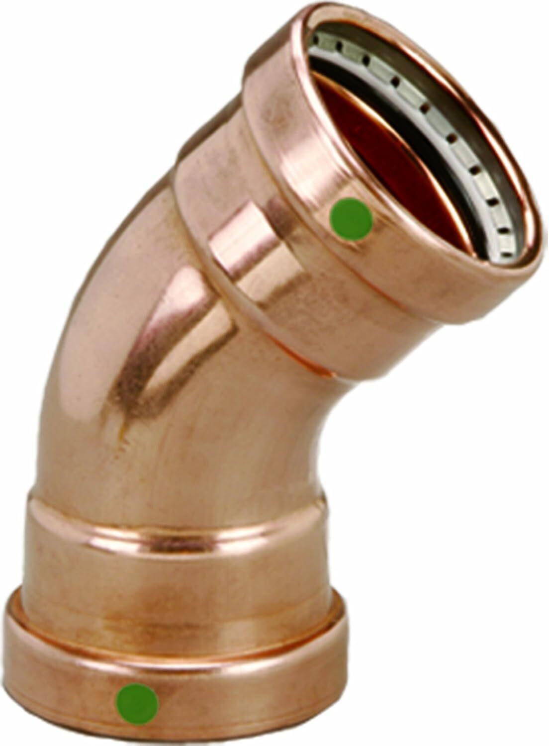 Viega 20658 ProPress Zero Lead Copper XL-C 45-Degree Elbow with 3-Inch P x P Viega 20658 ProPress Zero Lead Copper XL-C 45-Degree Elbow with 3-Inch P x P
