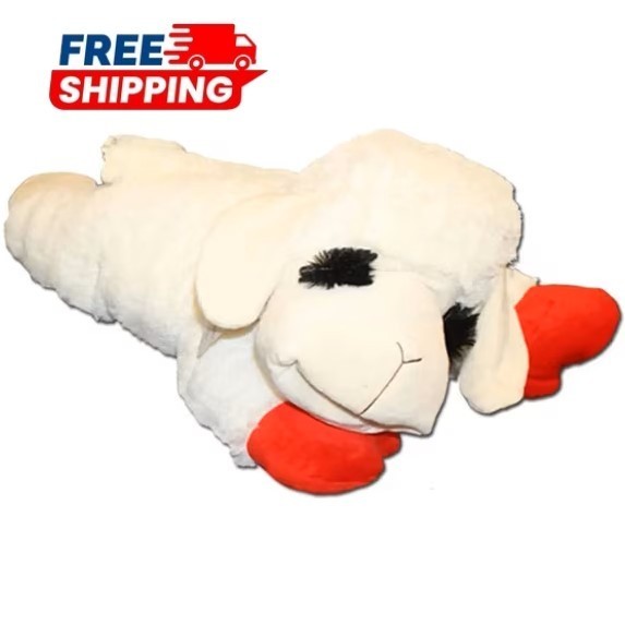 Lamb Chop Plush Dog Toy, Squeaker Inside, Jumbo Size, 24 inches