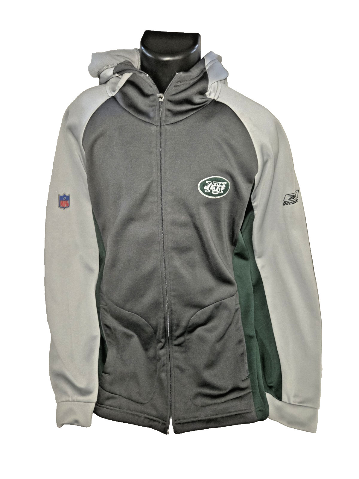 New York Jets REEBOK Hooded Jacket Coat Men\'s  XL NFL Football