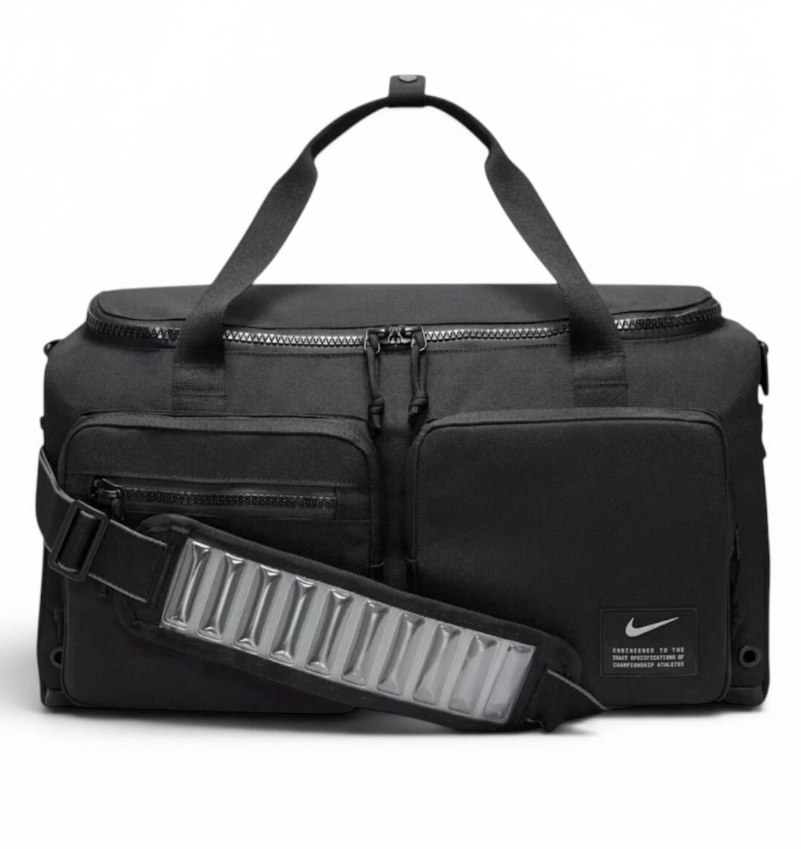 Nike Utility Power Duffel Bag, Rare Iconic MaxAir Shoulder Strap, Black, 51L NWT Nike Utility Power Duffel Bag, Rare Iconic MaxAir Shoulder Strap, Black, 51L NWT