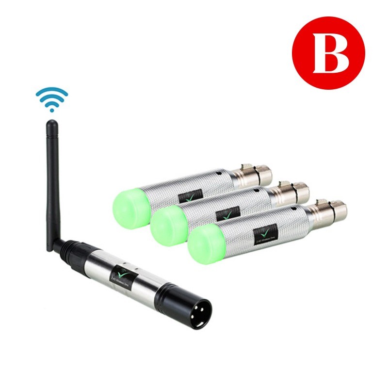 2.4G Wireless DMX512 Transmitter Rechargeable Stage DJ Light Receiver 2026 USA