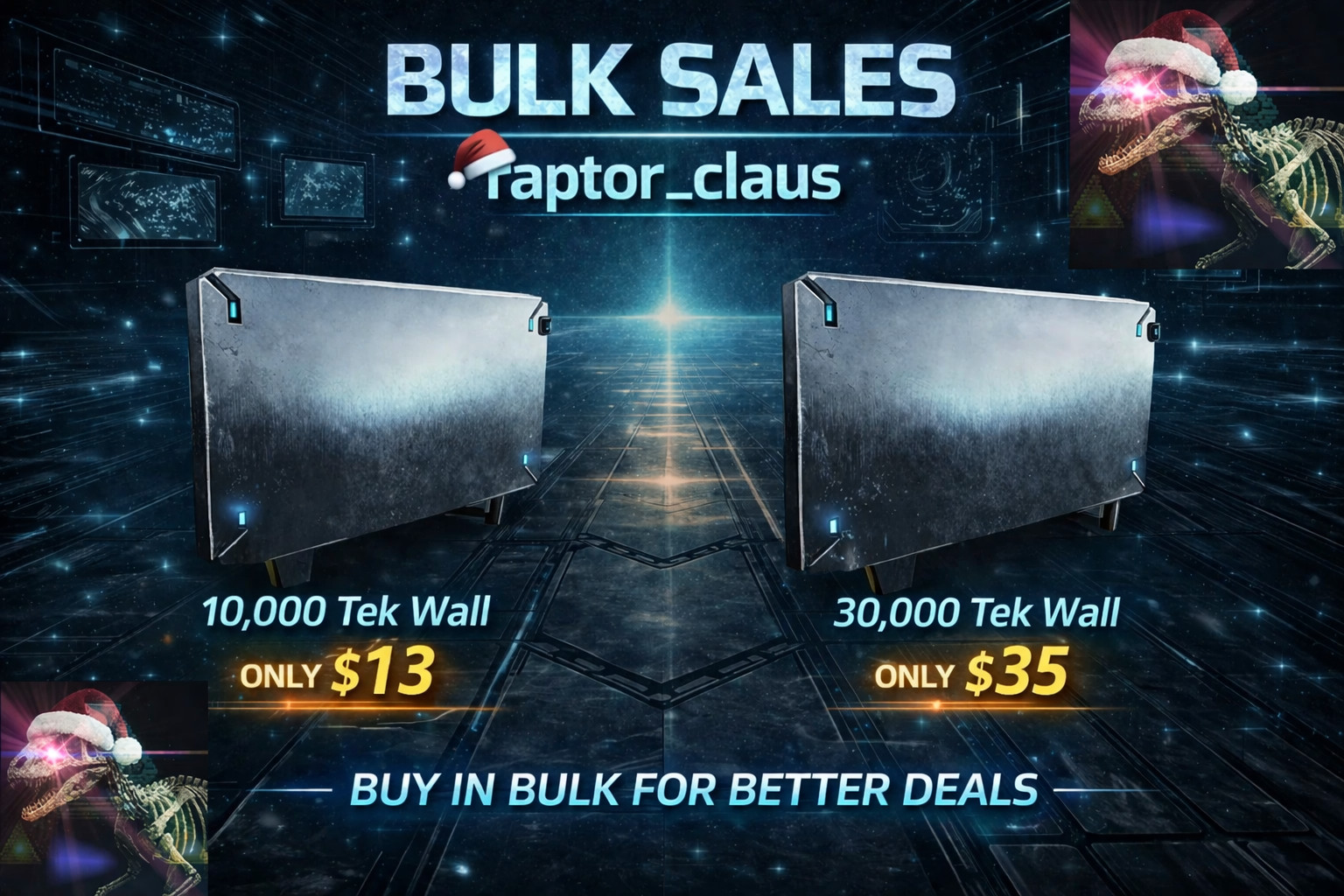 ArkSurvival Ascended PVE - Tek Wall (Bulk Sale)