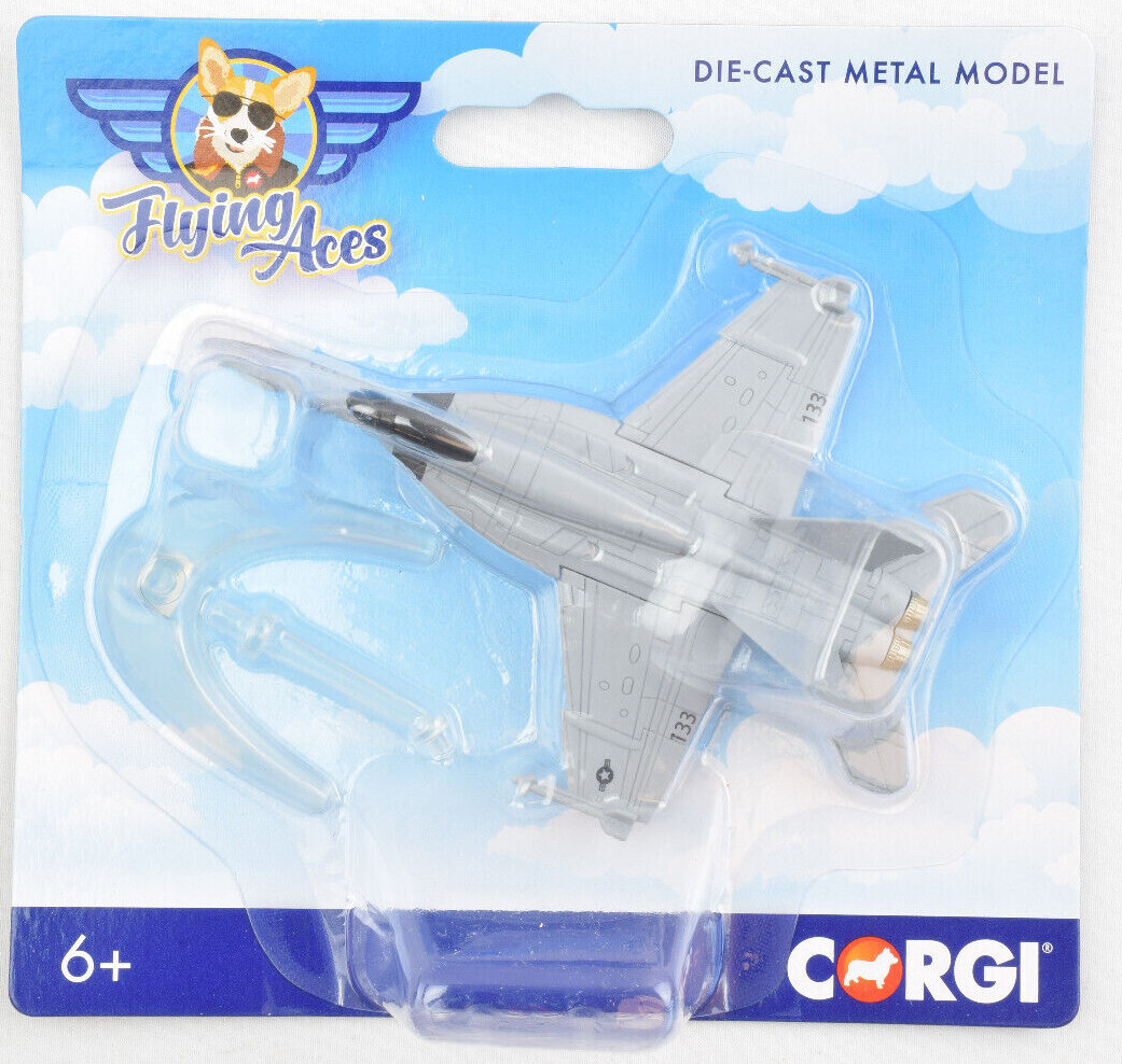 Corgi Flying Aces F/A-18 Super Hornet Die-Cast Metal Airplane W/ Stand CS90658 