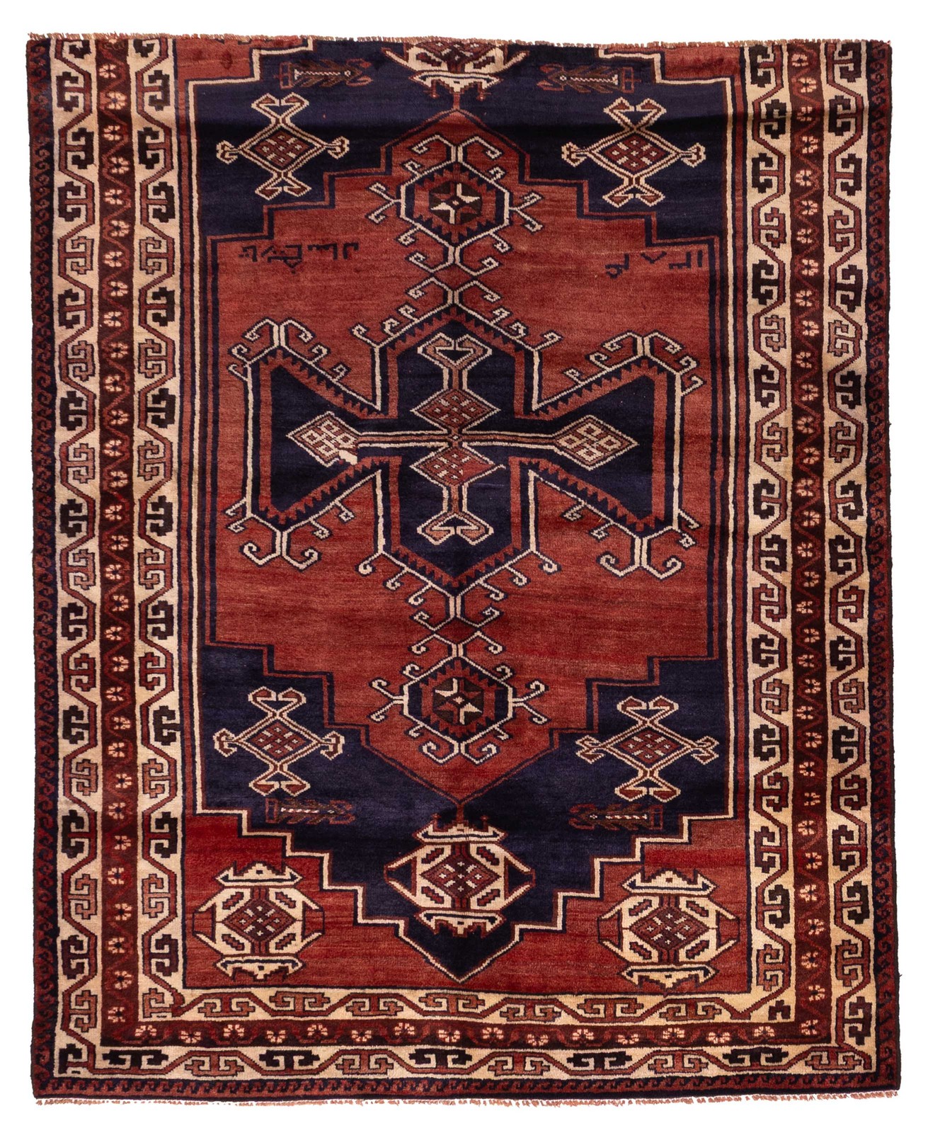 Vintage Hand-Knotted Area Rug 5'1