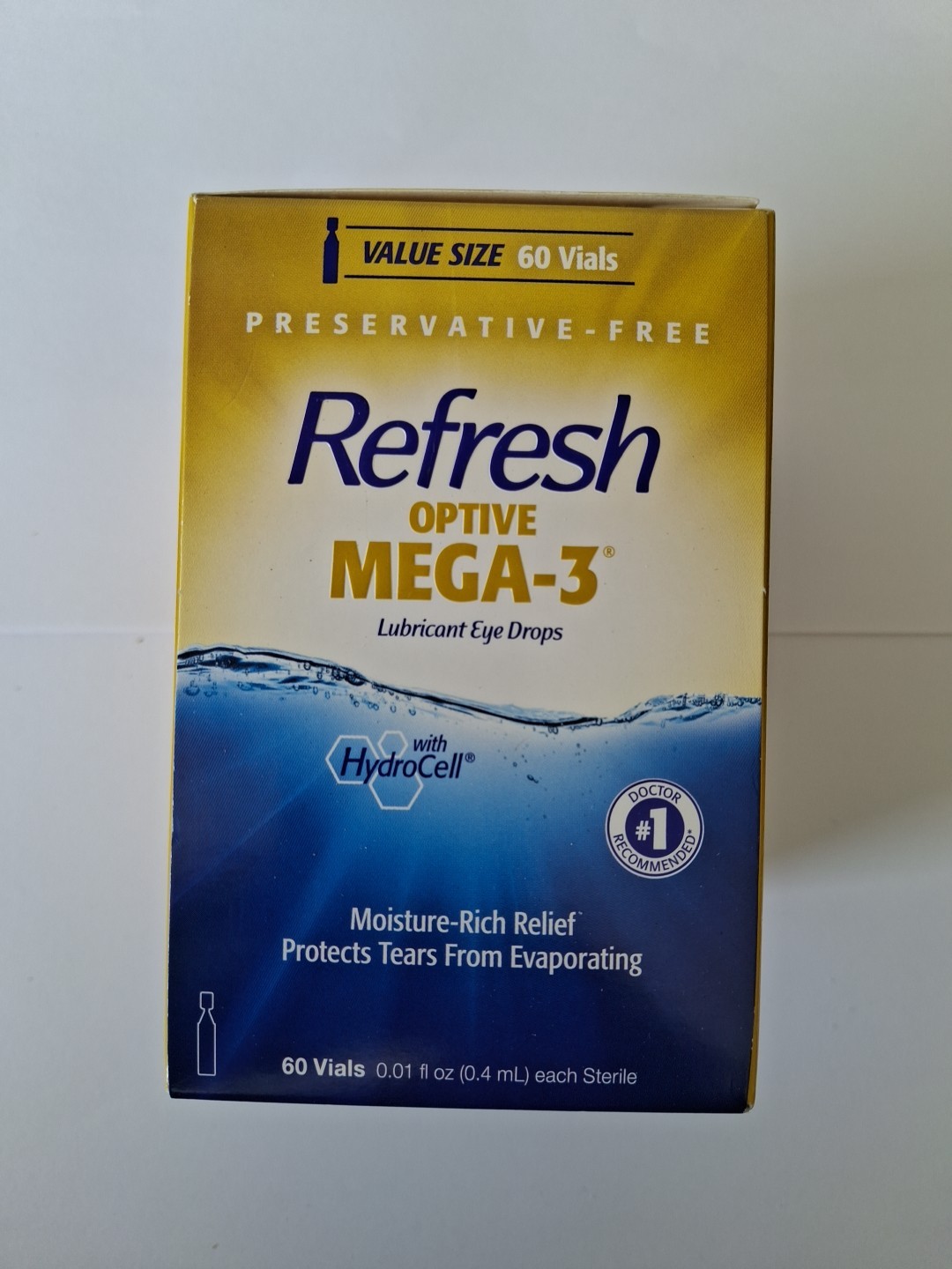 Refresh Optive Mega-3. 60 Vials. Lubricant Eye Drop