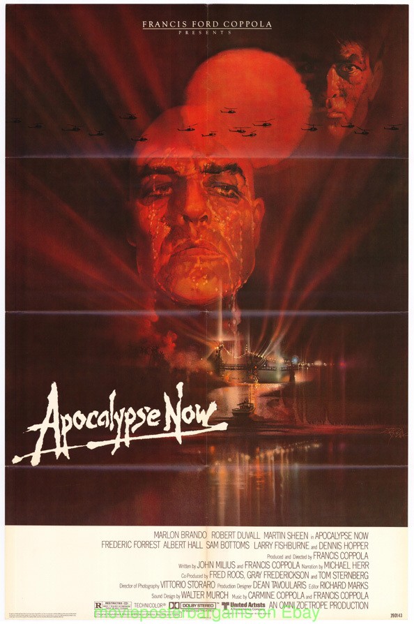 APOCALYPSE NOW MOVIE POSTER Original V.Fine Folded 27x41 MARLON BRANDO 1979