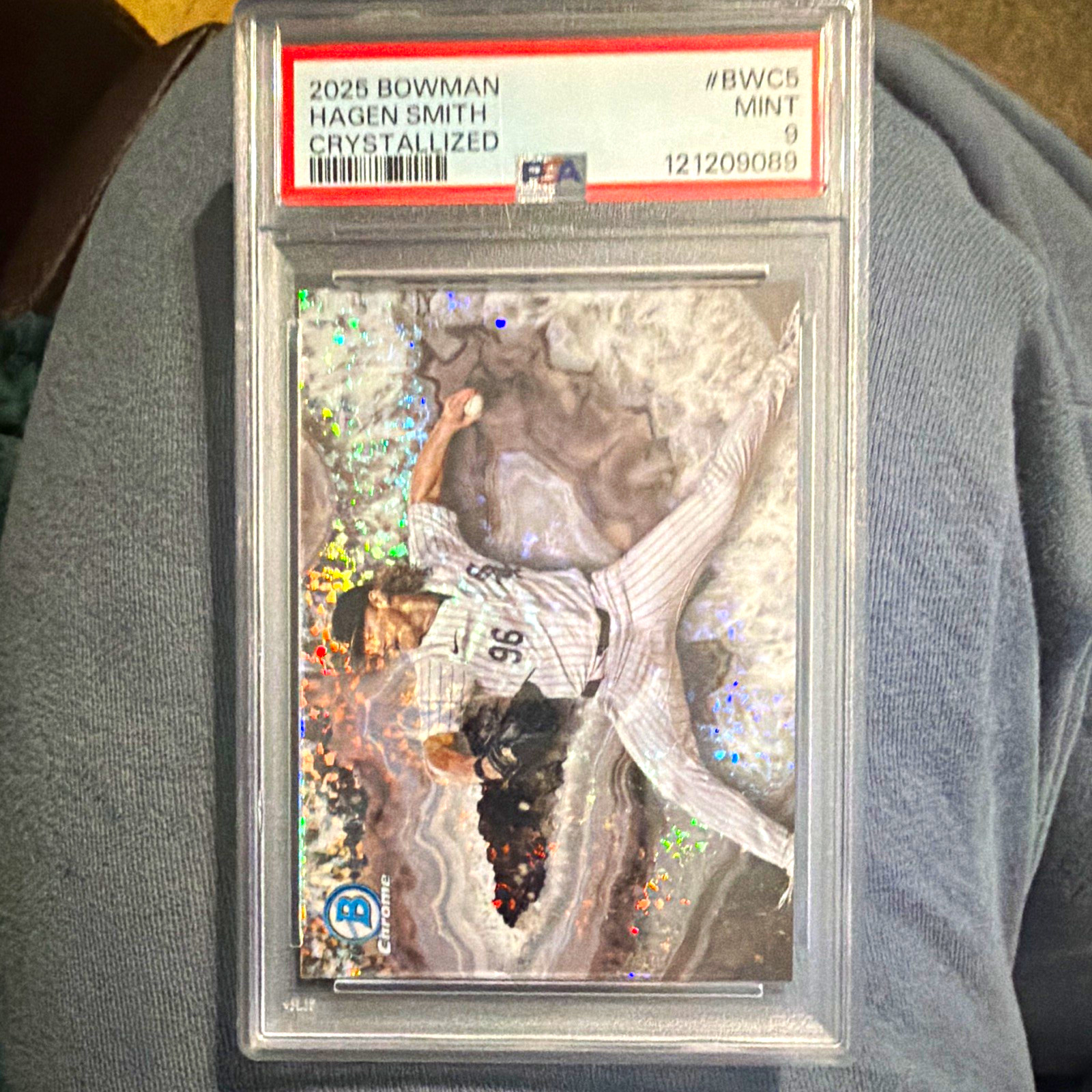 Bowman 2025 Crystallized Hagen Smith RC Insert #BWC-5 PSA 9 Baseball White Sox Bowman 2025 Crystallized Hagen Smith RC Insert #BWC-5 PSA 9 Baseball White Sox