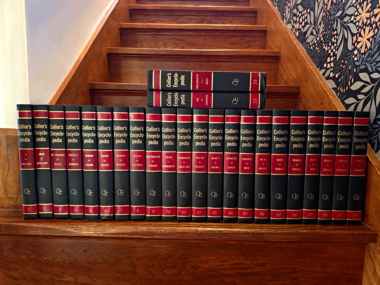 Vintage Collier\'s Encyclopedia 1970 24-Vol Hardcover Set w/ Bibliography & Index Vintage Collier\'s Encyclopedia 1970 24-Vol Hardcover Set w/ Bibliography & Index