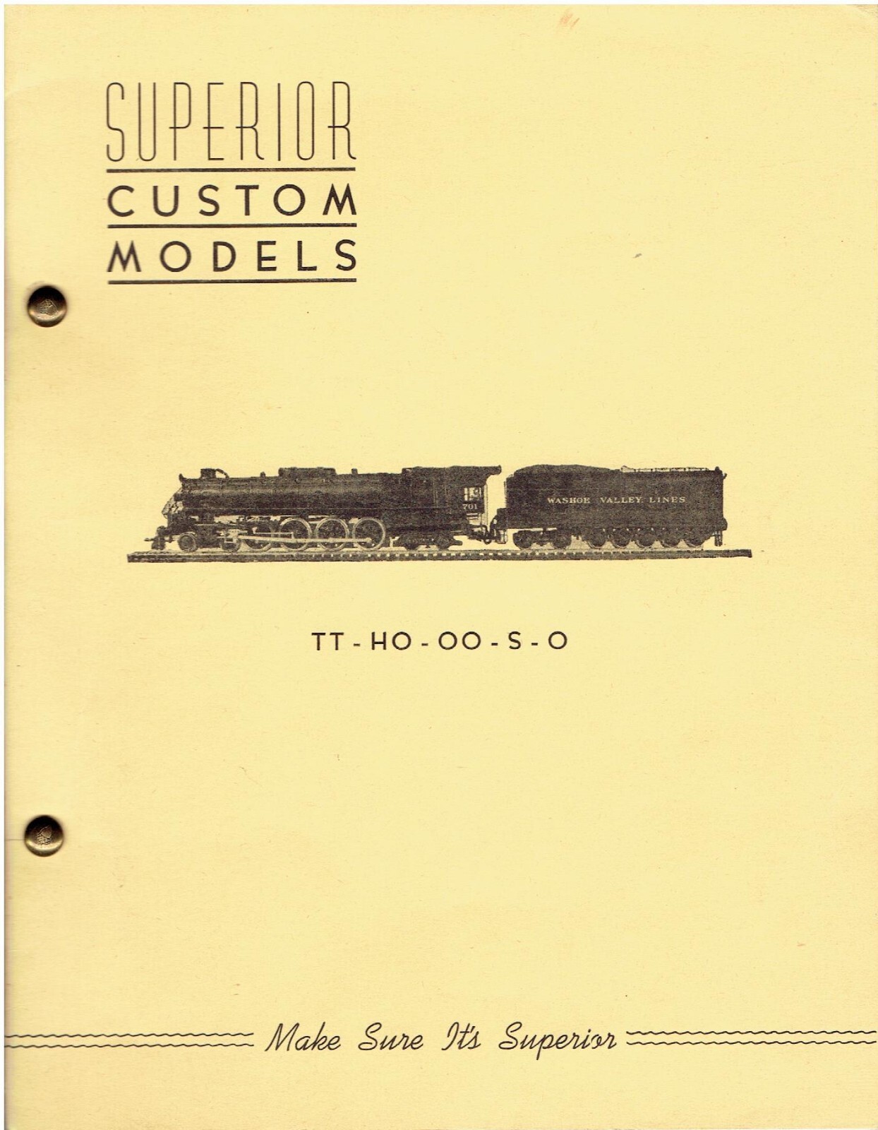 catalog SUPERIOR CUSTOM MODELS 1950s USA TT HO OO S O Jerry White E aa