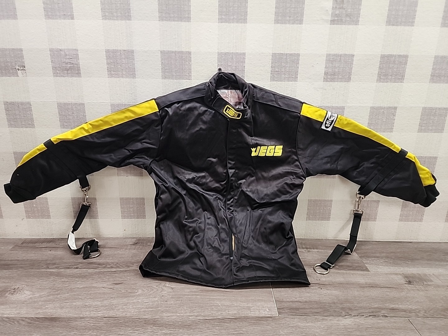 Jegs SFI 3-2A/5 Racing Jacket Men’s Large 100% Cotton Arm Restraint Loops New Jegs SFI 3-2A/5 Racing Jacket Men’s Large 100% Cotton Arm Restraint Loops New