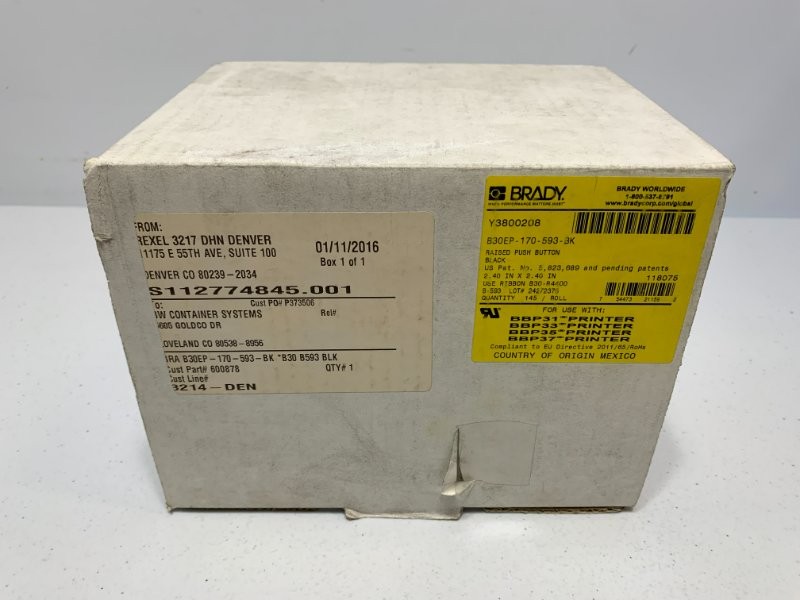 Brady B30EP-170-593-BK Raised Label 2.4\