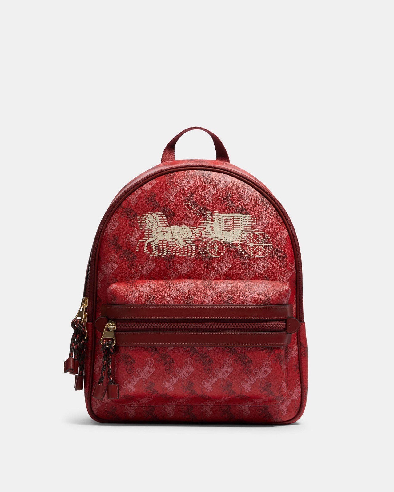 Coach Vale Medium Charlie Backpack With Horse And Carriage Print F82358