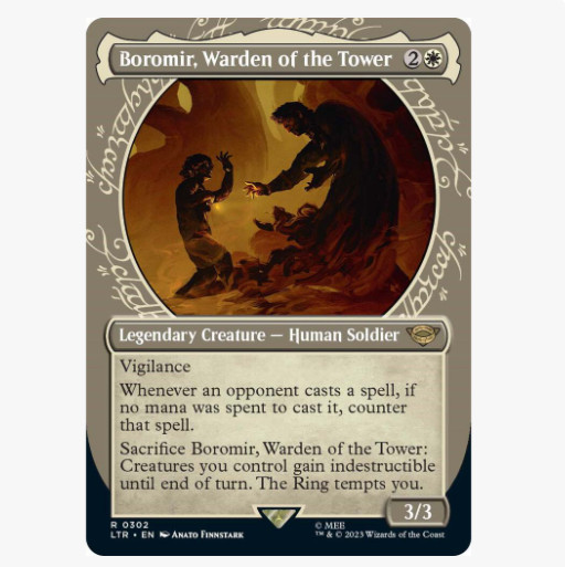 Boromir, Warden of the Tower (Showcase) R Universes Beyond: The Lord of the Ring Boromir, Warden of the Tower (Showcase) R Universes Beyond: The Lord of the Ring