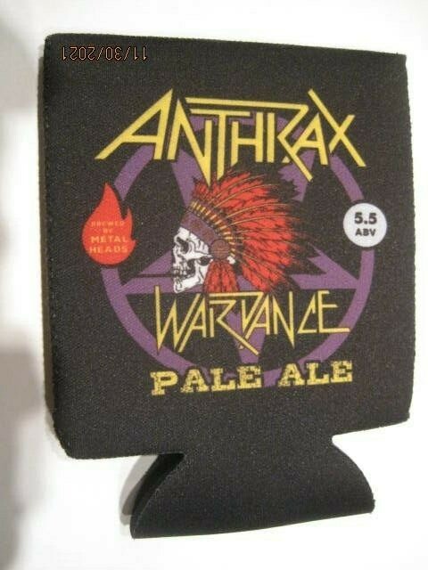 Anthrax Wardance Pale Ale Beer Can Cooler Koozie New Anthrax Wardance Pale Ale Beer Can Cooler Koozie New
