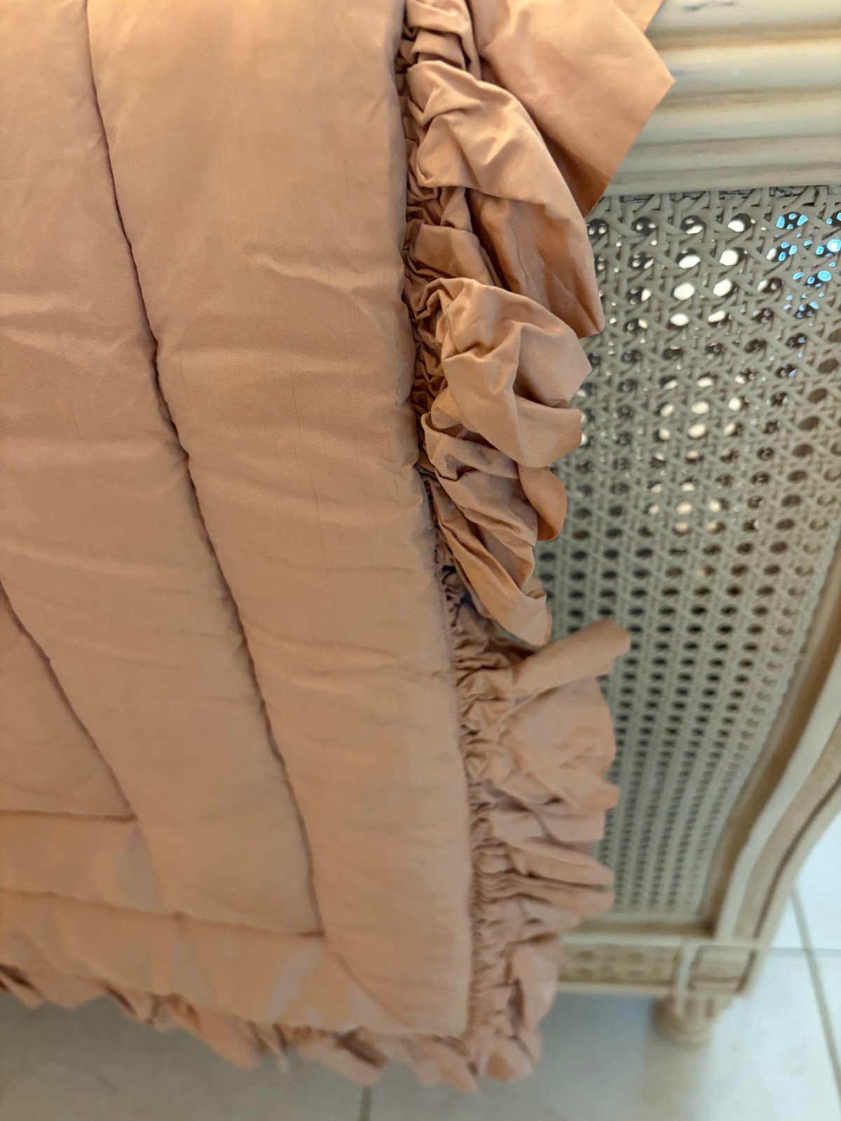 chantal thomass silk throw / crib comforter dusty rose chantal thomass silk throw / crib comforter dusty rose