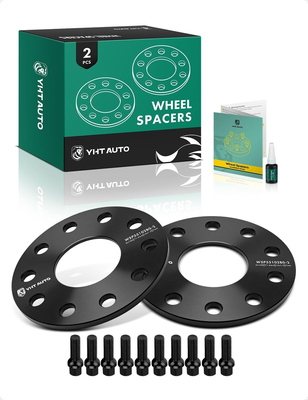 5x130mm Wheel Spacers 7mm for Touareg, Q7, Cayenne, Boxster, Panamera - 2PCS Bla