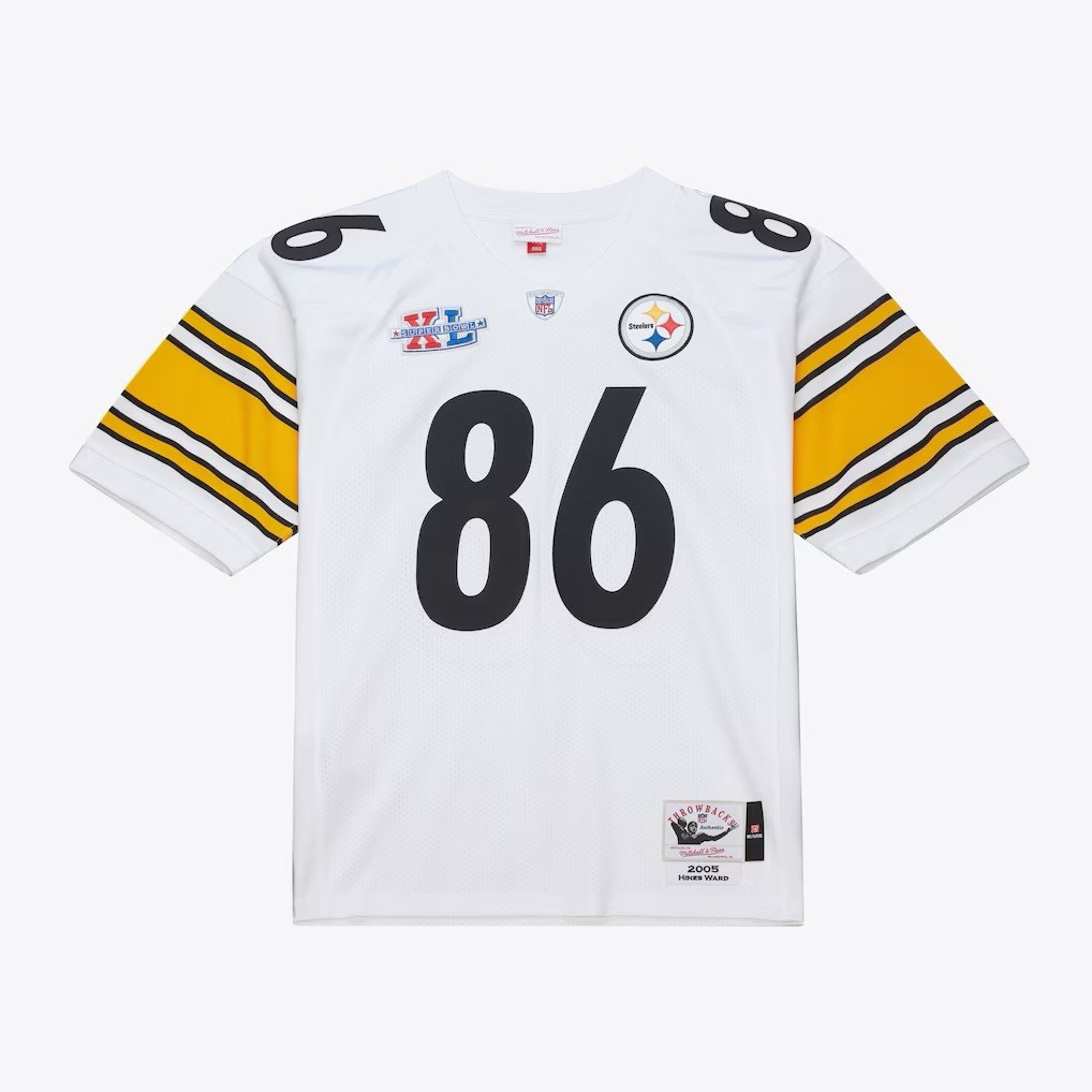 100% Authentic Hines Ward Mitchell Ness 2005 Super Bowl Steelers Jersey 40 M 100% Authentic Hines Ward Mitchell Ness 2005 Super Bowl Steelers Jersey 40 M