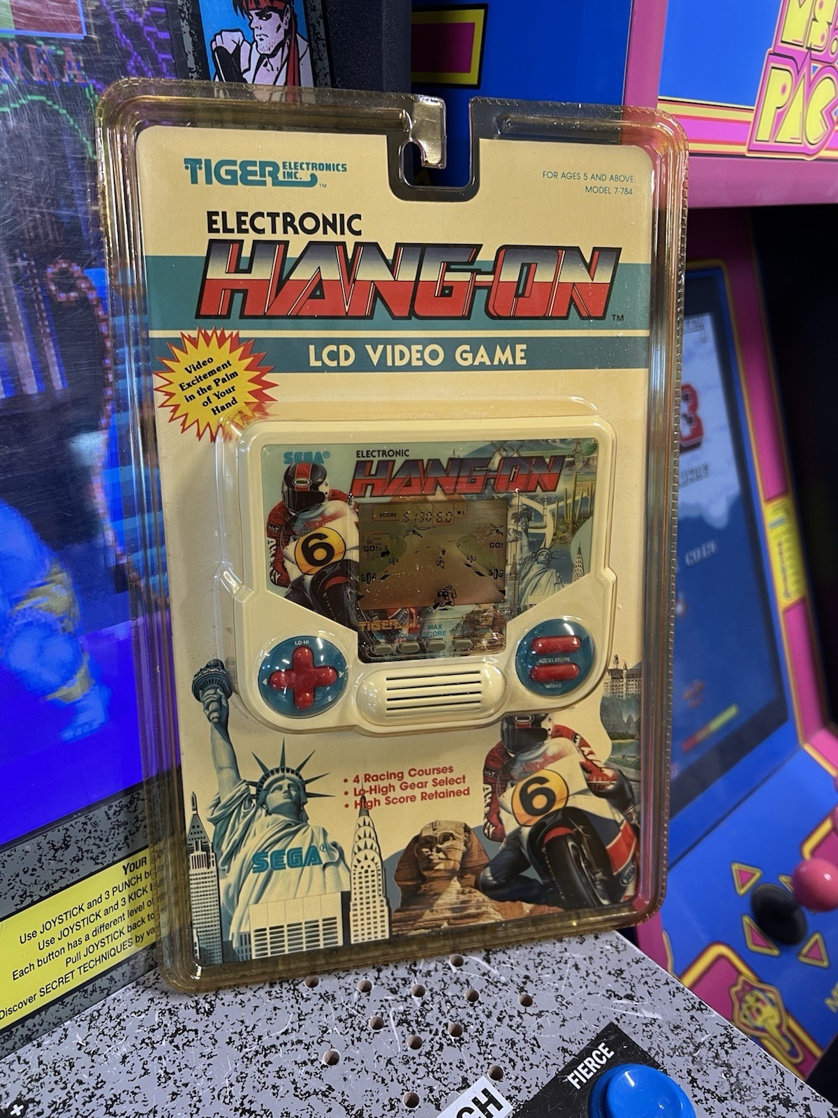 Vintage 1989 Tiger Electronics Hang-On LCD Handheld Video Game NEW SEALED *READ*
