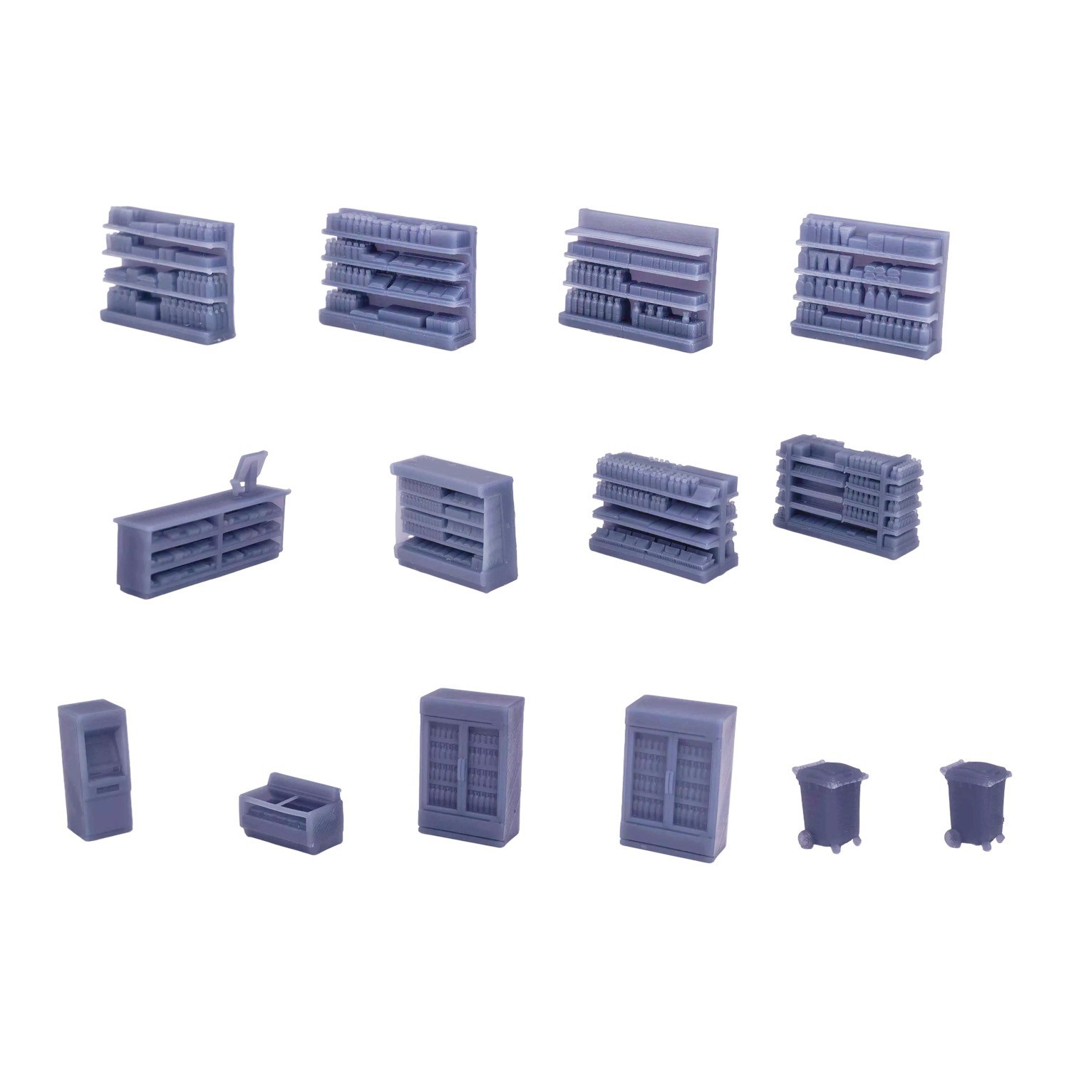 Outland Models Railway Scenery Market/Store Interior Accessories Set HO Scale