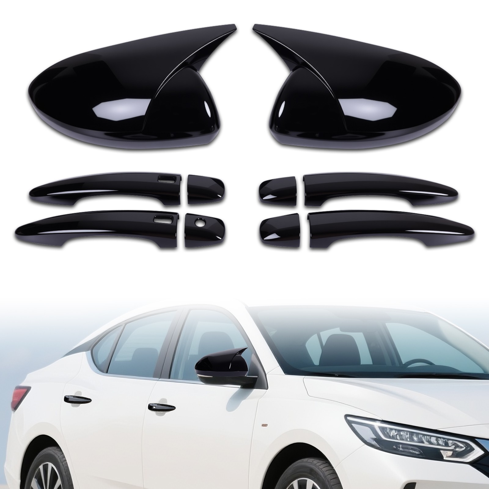 Mirror Covers+Door Handles for Sentra 2020-2025 & Altima 2019-2024