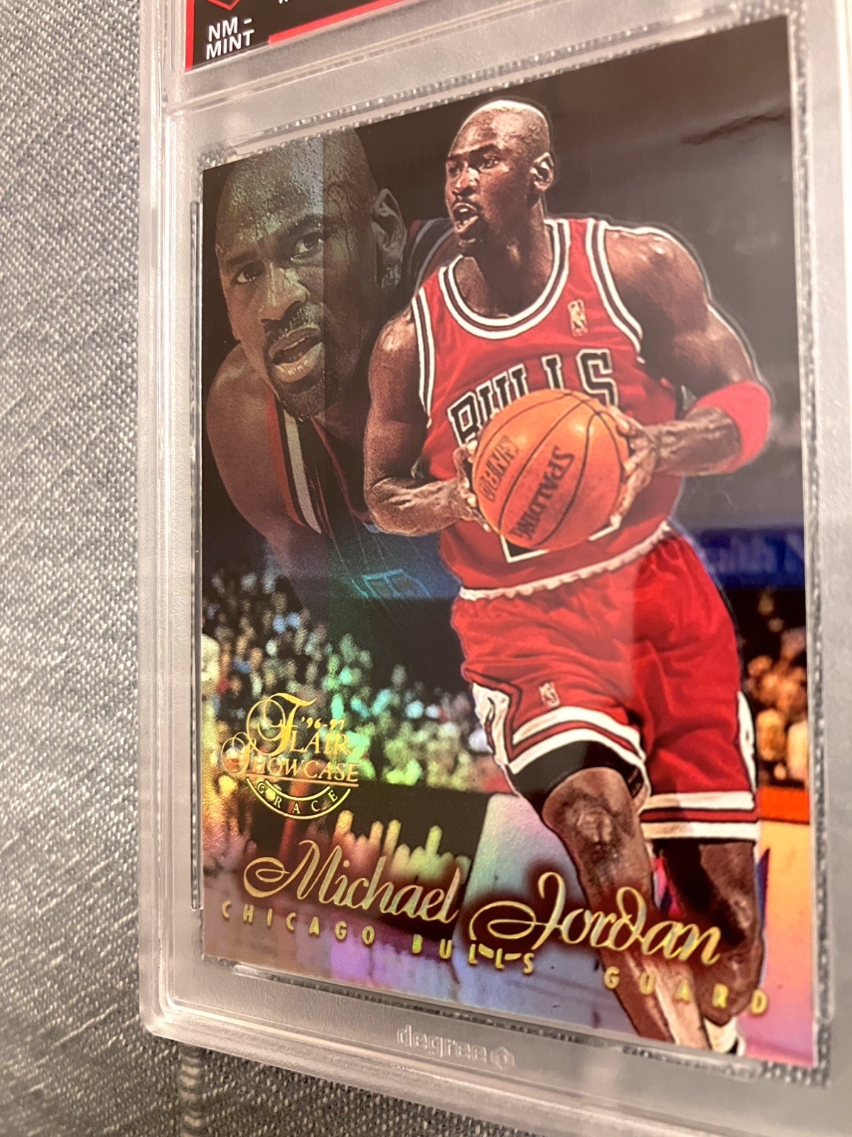 Michael Jordan 1996-97 Flair Showcase #23 Row 1 Graded 8 Holo Misprint Michael Jordan 1996-97 Flair Showcase #23 Row 1 Graded 8 Holo Misprint