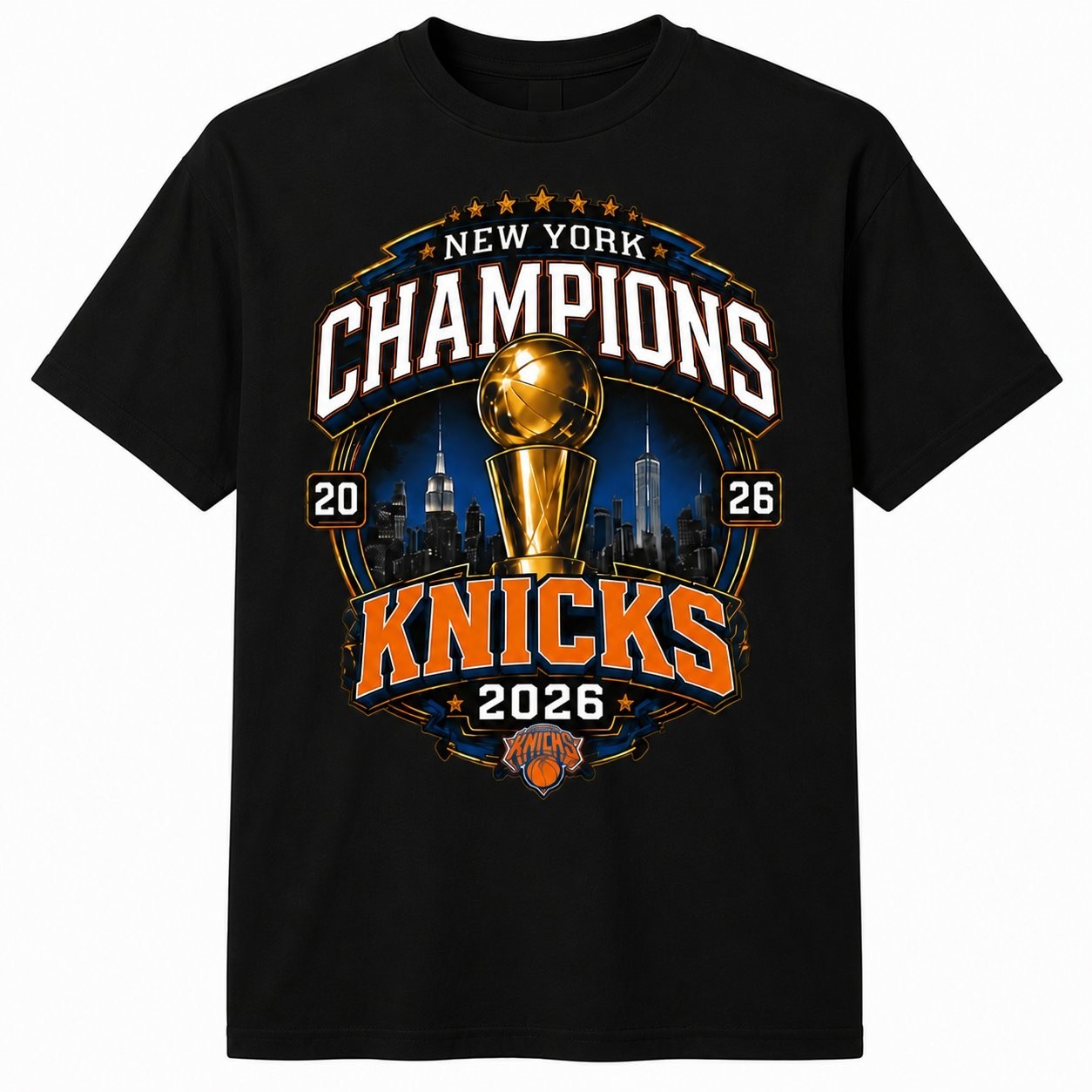 New York Knicks Champions 2026 Basketball T-Shirt NYC Fan Graphic Tee