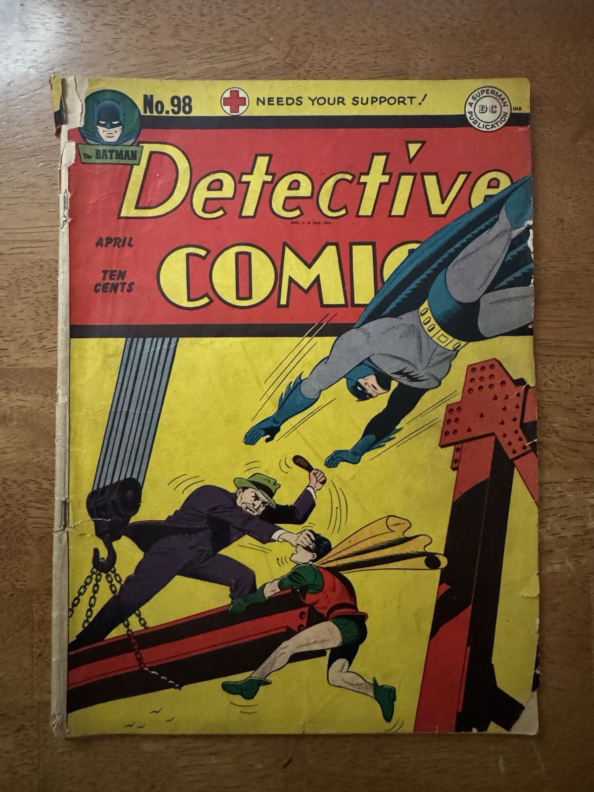 Detective Comics #98 DC Batman Robin GD 1945 Golden Age