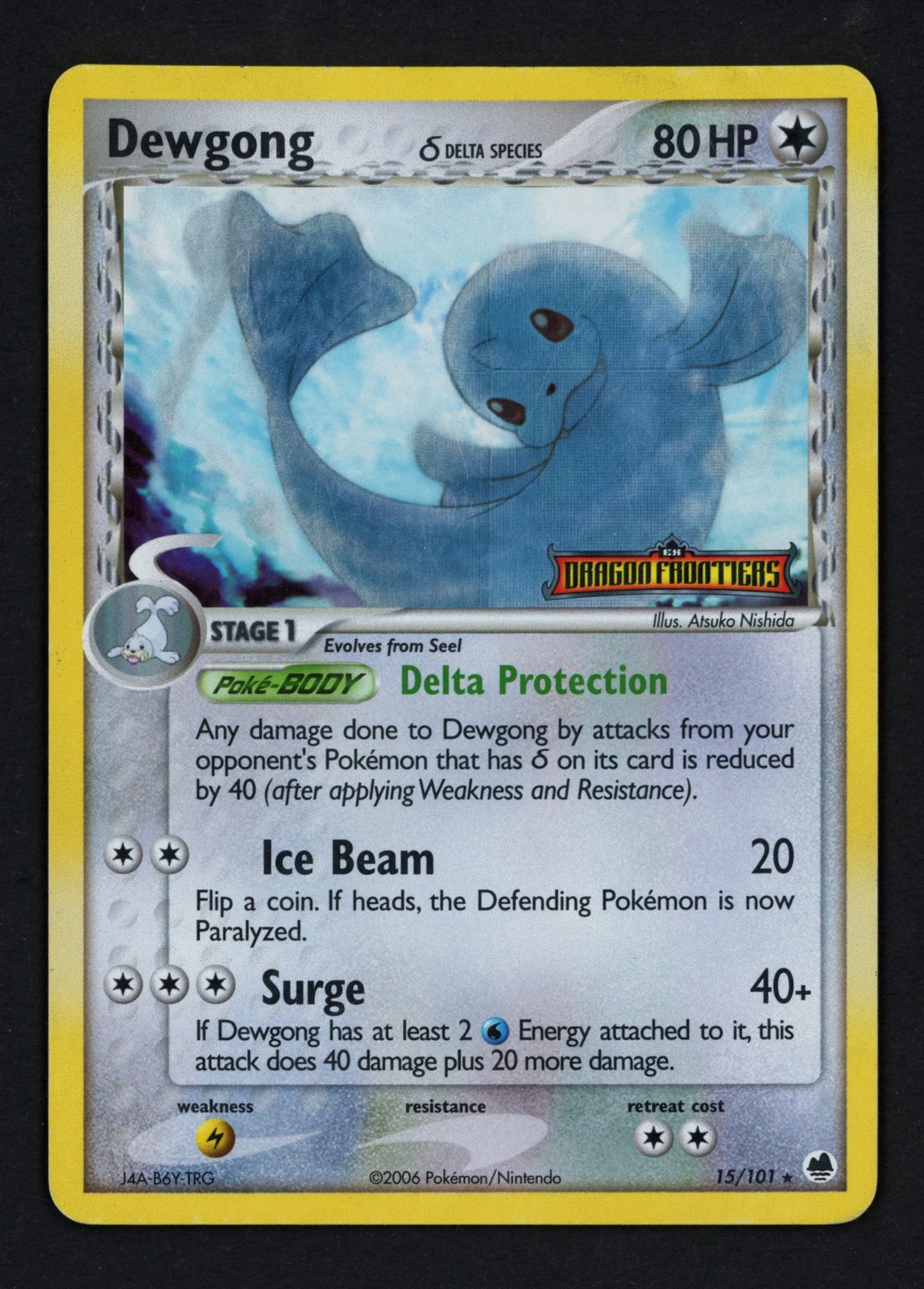Dewgong 15/101 Reverse Holofoil Delta Species Dragon Frontiers Rare Pokemon TCG Dewgong 15/101 Reverse Holofoil Delta Species Dragon Frontiers Rare Pokemon TCG