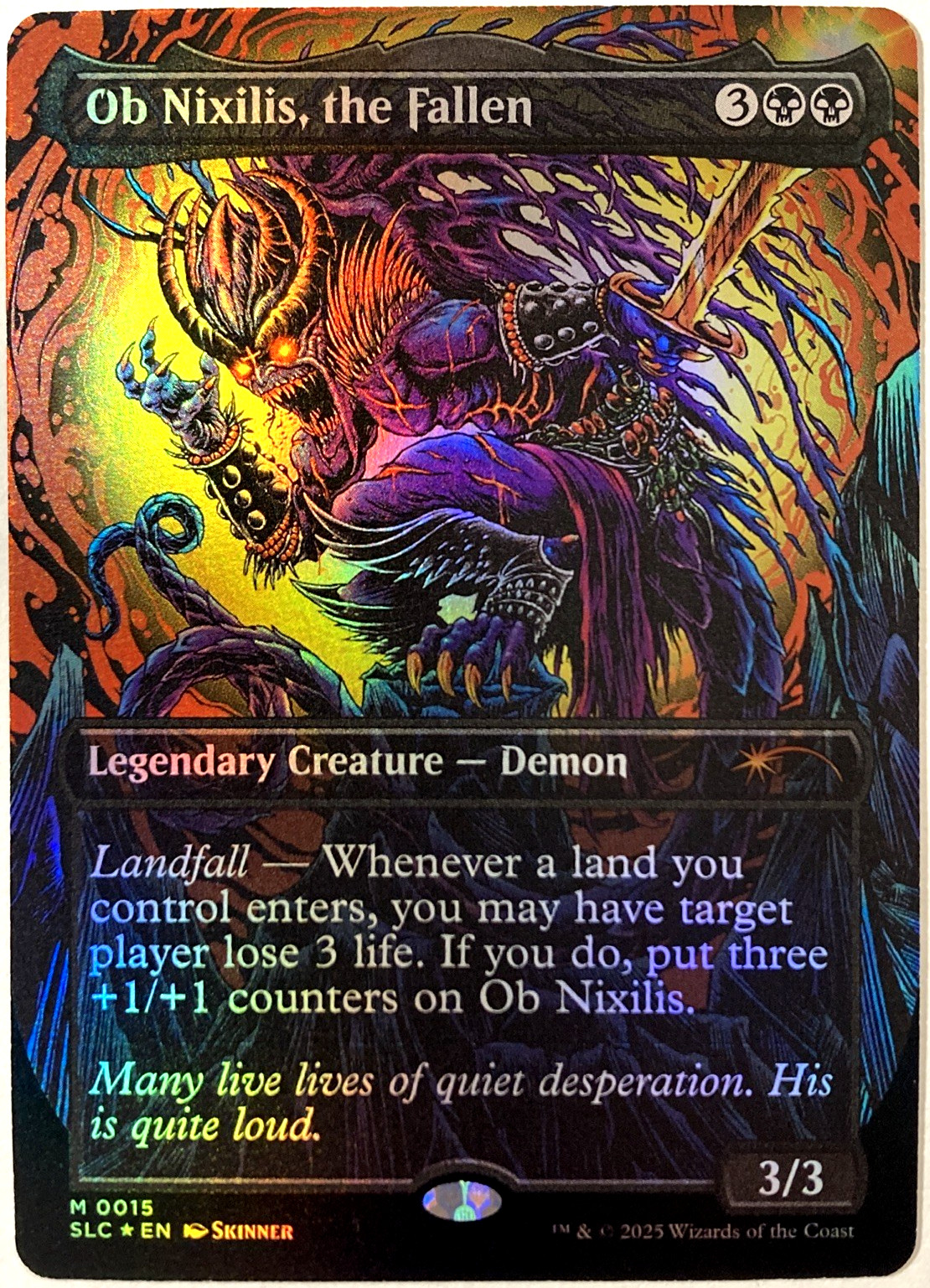 MTG Ob Nixilis, the Fallen (Foil) Secret Lair Countdown Kit 15 LP - NM