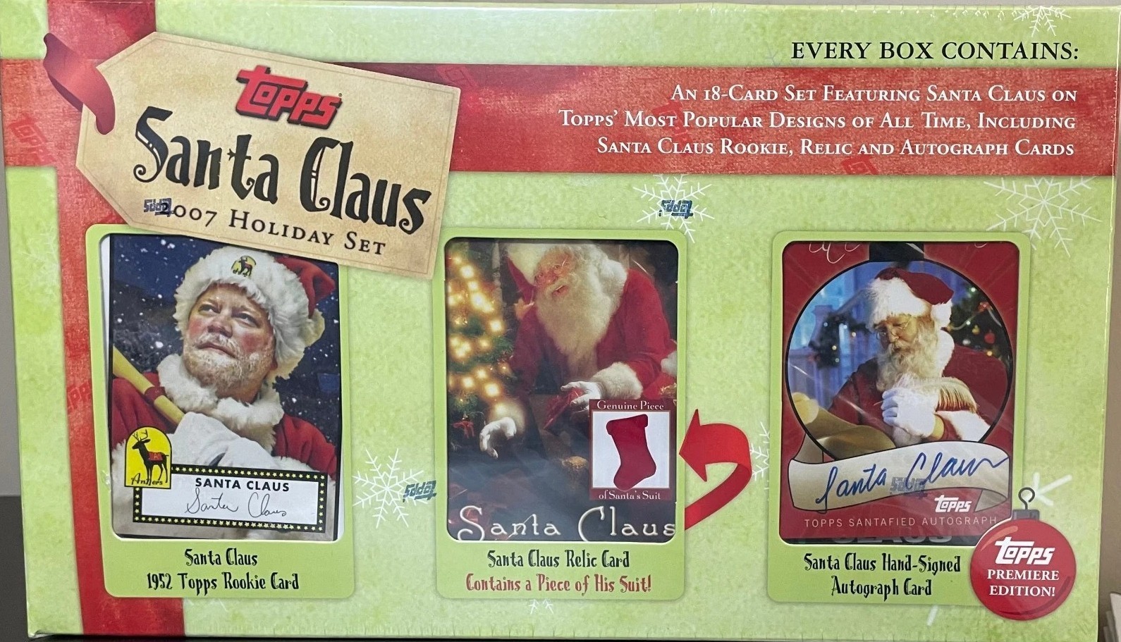 2007 TOPPS SANTA CLAUS HOLIDAY SET W/ROOKIE RELIC & AUTO CARDS FACTORY SEALED 2007 TOPPS SANTA CLAUS HOLIDAY SET W/ROOKIE RELIC & AUTO CARDS FACTORY SEALED