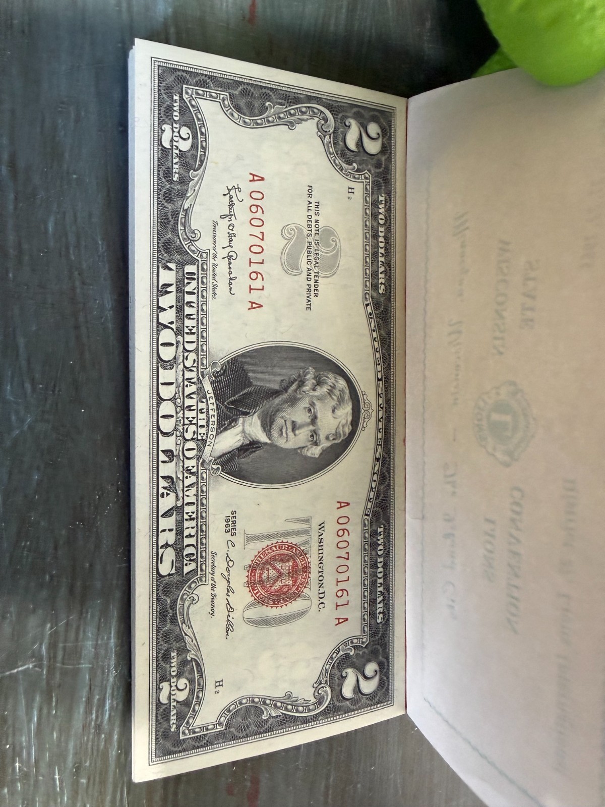 🔥 ULTRA RARE 1963 $2 Red Seal ⭐ Original 10‑Note Pad ⭐ Lions GEM Look 🔥