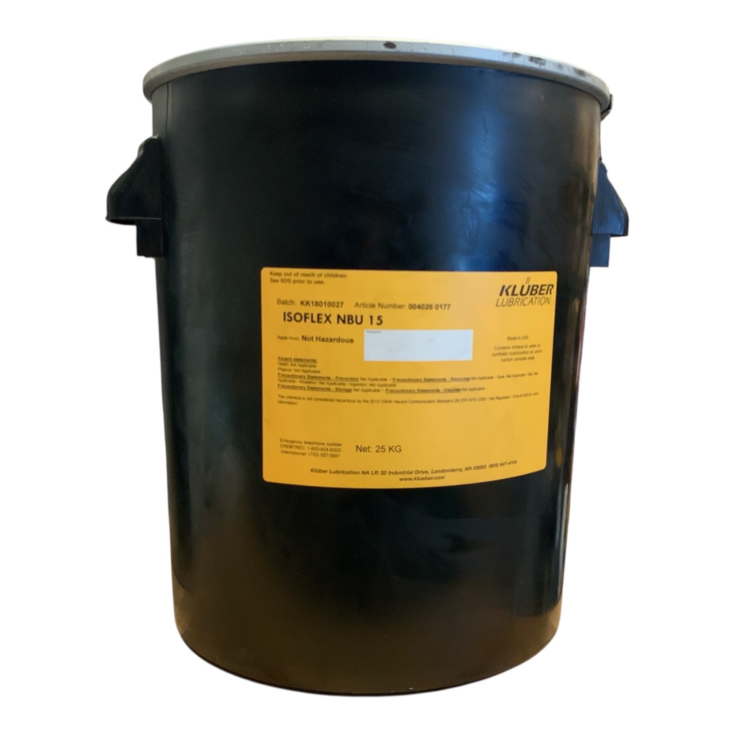 Kluber ISOFLEX NBU 15 25KG High Speed Spindle Bearing Grease 004026-0177