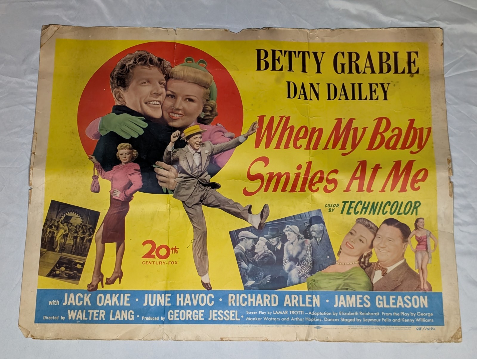 When My Baby Smiles at Me ORIGINAL US Film Poster Betty Grable 1948 RARE 28\ When My Baby Smiles at Me ORIGINAL US Film Poster Betty Grable 1948 RARE 28\