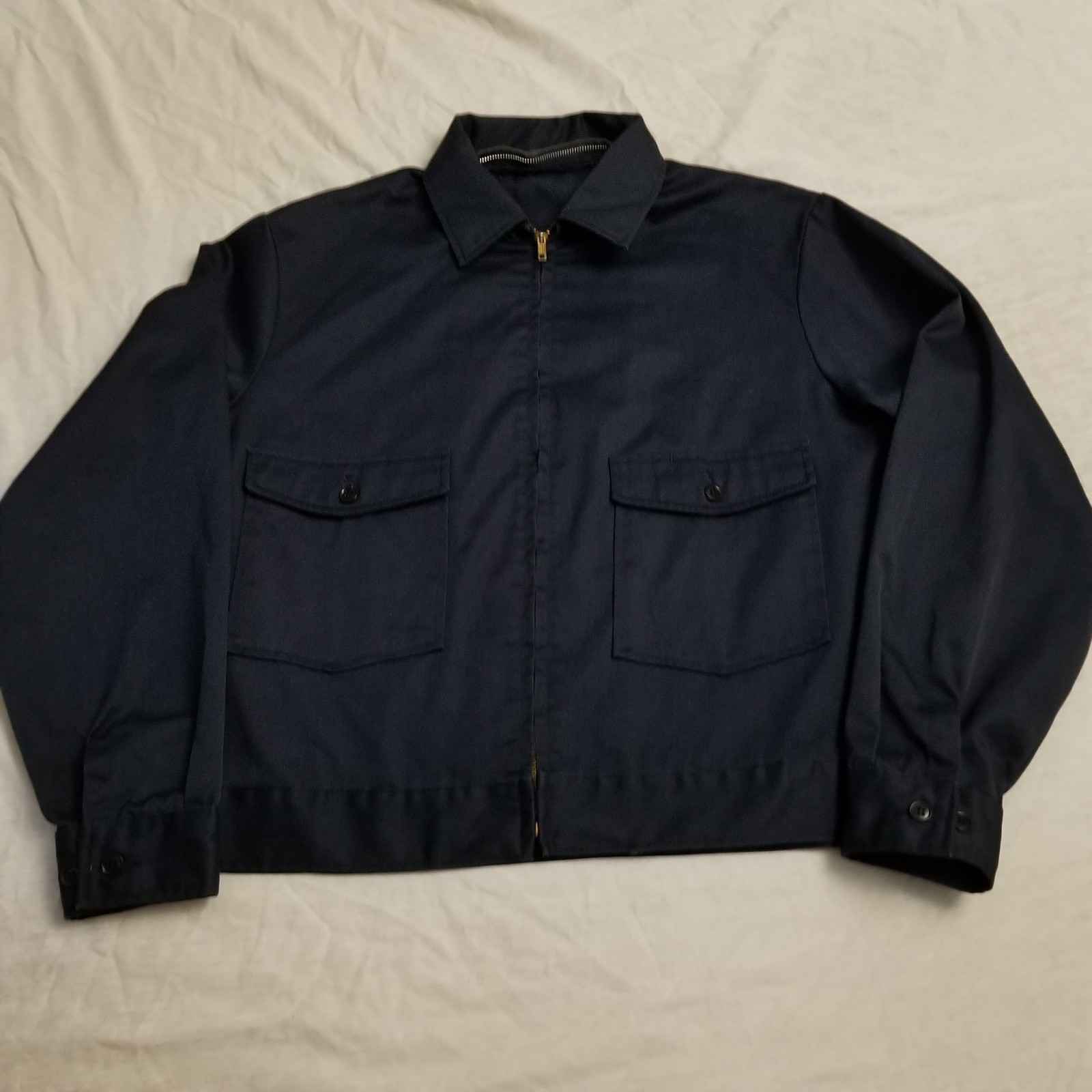 Vintage Lee Chetopa Twill Jacket Mens 42 Blue Full Zip 70s Workwear Talon