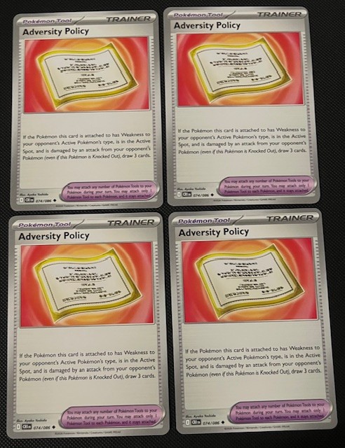 4x Pokemon TCG ME: Chaos Rising Trainer Playset x4 NM