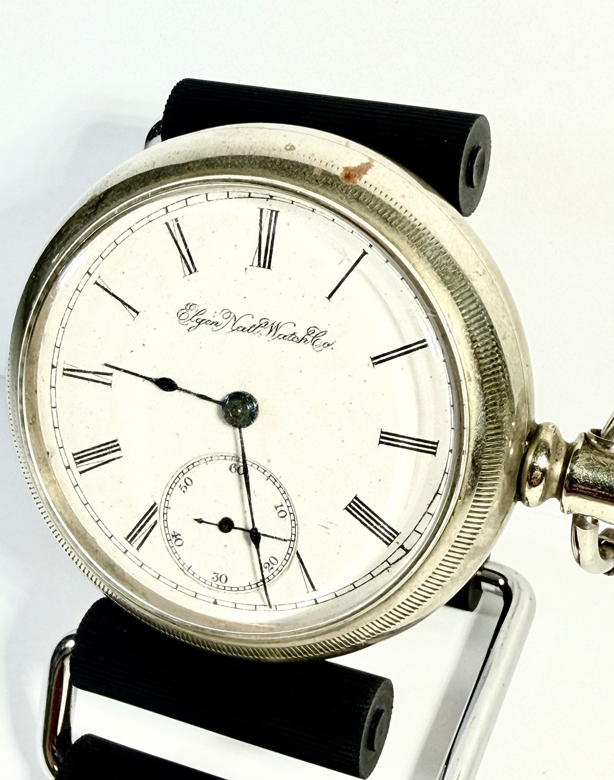 Antique 1897 Elgin 18s Pocket Watch Grade 111 Fahys Oresilver Case RUNS -1X