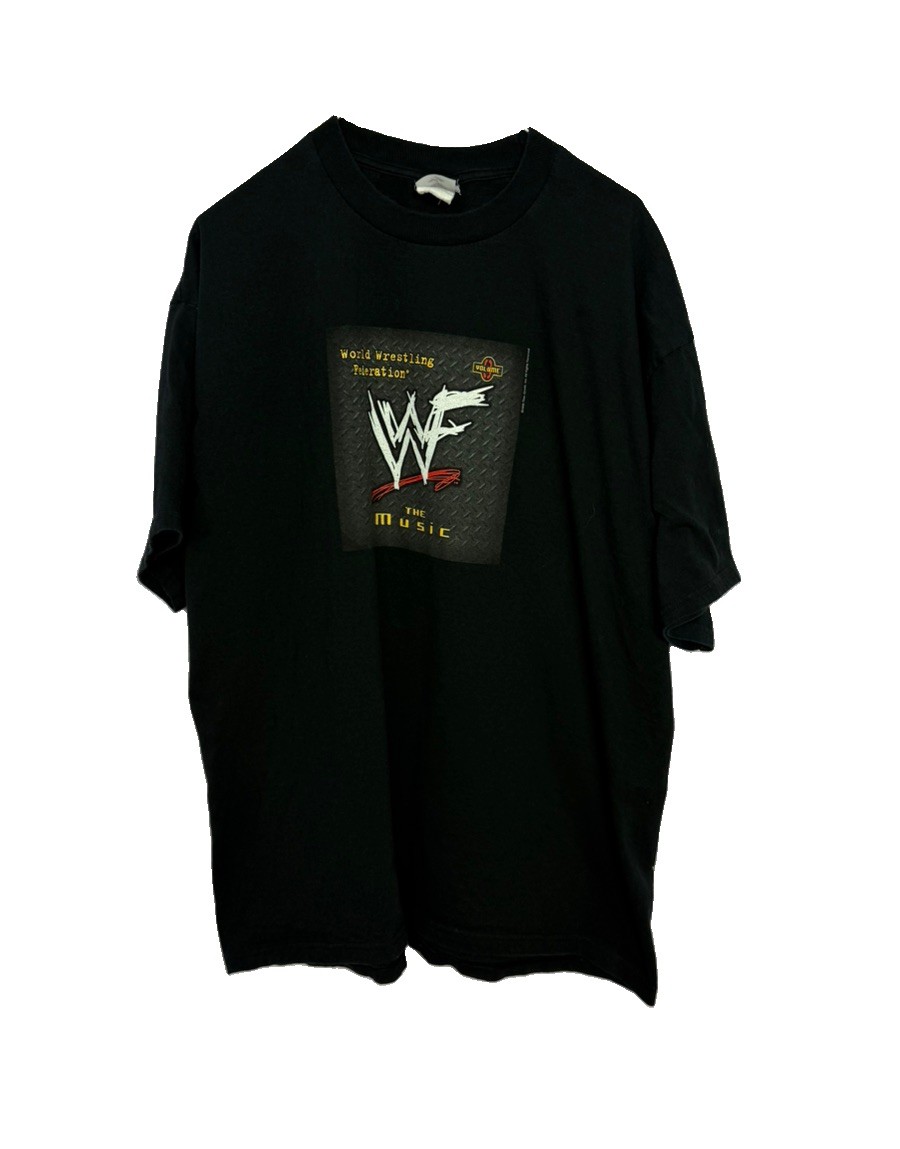 WWF Vintage T Shirt Men’s Size XL Soundtrack Music Double Side Rare NWOT 90s WWF Vintage T Shirt Men’s Size XL Soundtrack Music Double Side Rare NWOT 90s