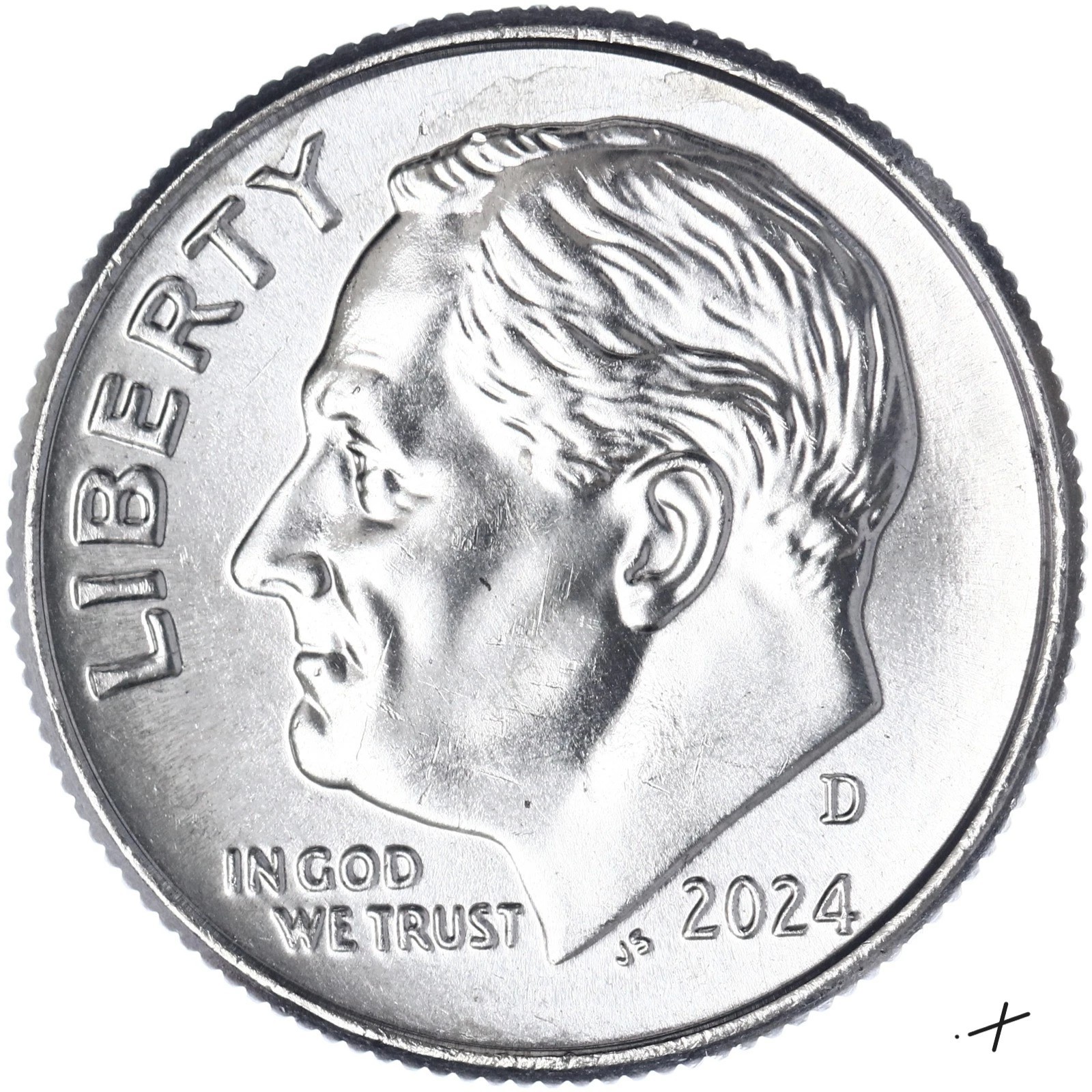 ONE 2024 D Uncirculated Roosevelt Dime from Original Bank Roll Low Minted Coin ONE 2024 D Uncirculated Roosevelt Dime from Original Bank Roll Low Minted Coin
