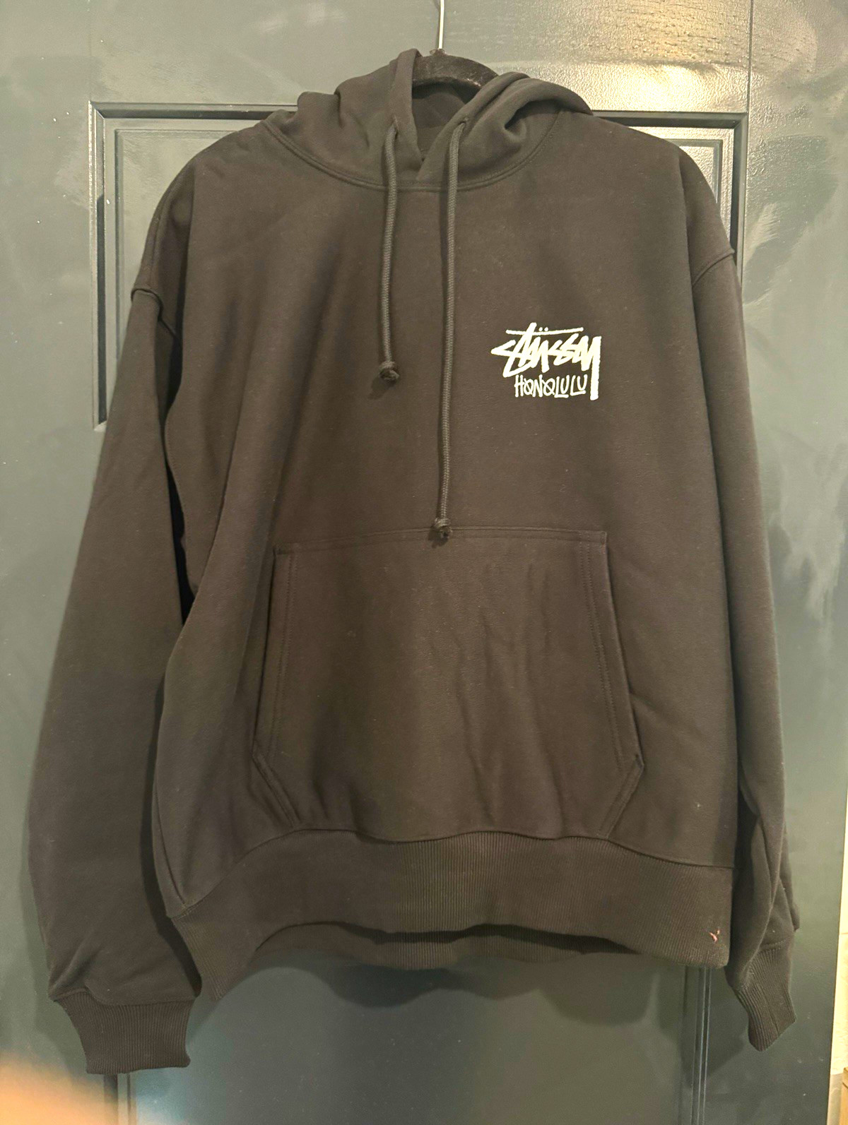 Stussy Stock Honolulu Hawaii Black Hoodie L Pullover Fleece Graphic Pockets Stussy Stock Honolulu Hawaii Black Hoodie L Pullover Fleece Graphic Pockets