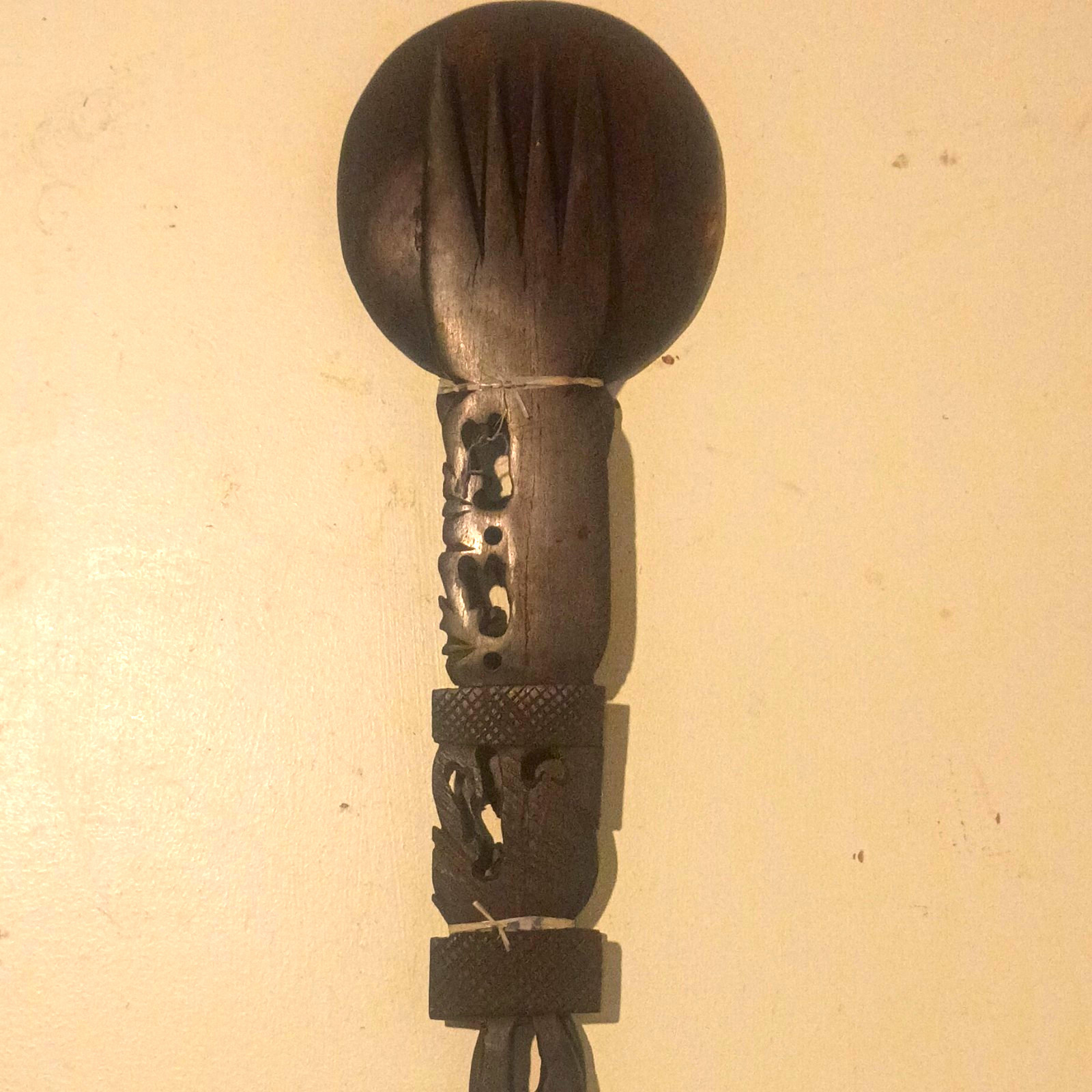 Vintage African Hand Carved Wooden Spoon Fork Set Tribal Tiki Folk Art Wall Deco Vintage African Hand Carved Wooden Spoon Fork Set Tribal Tiki Folk Art Wall Deco