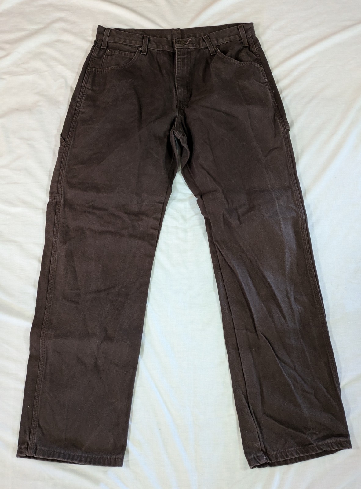 Dickies Mens 34x32** Brown Relaxed Fit Duck Carpenter Pants Workwear Hammer Loop Dickies Mens 34x32** Brown Relaxed Fit Duck Carpenter Pants Workwear Hammer Loop