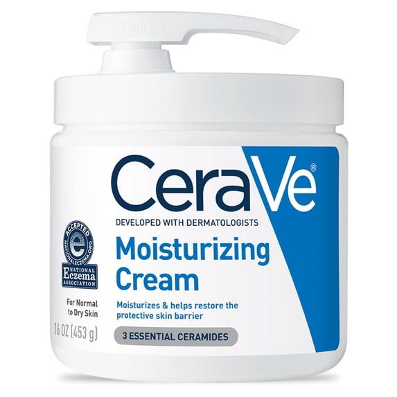 CeraVe Moisturizing Cream for Face & Body Normal to Very Dry Skin with Pump 16oz CeraVe Moisturizing Cream for Face & Body Normal to Very Dry Skin with Pump 16oz