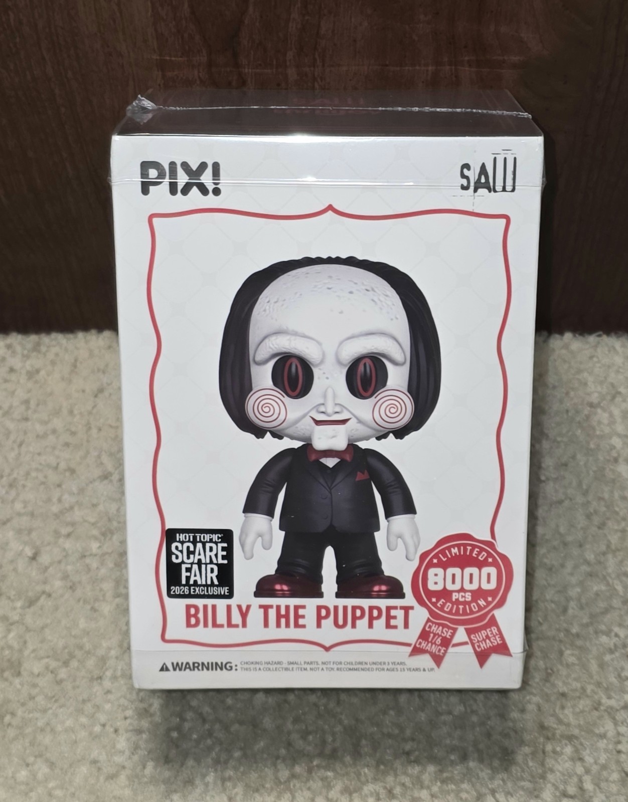 SEALED Thrilljoy Pix Billy The Puppet Saw Chance At Chase 8000 Scare Fair 2026 SEALED Thrilljoy Pix Billy The Puppet Saw Chance At Chase 8000 Scare Fair 2026