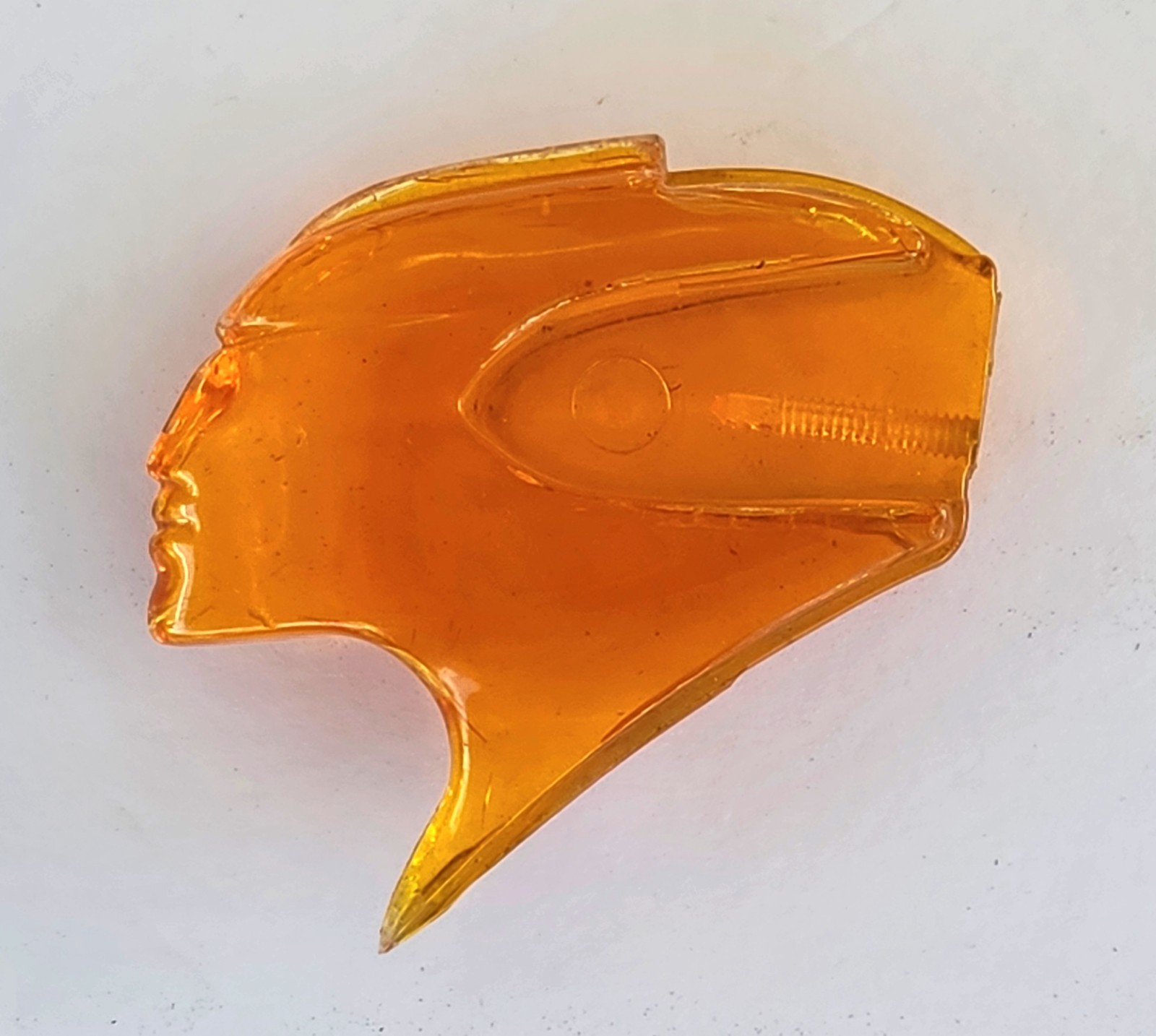 ORIGINAL VINTAGE 1950 PONTIAC HOOD ORNAMENT AMBER INDIAN INSERT CHIEFTAIN ORIGINAL VINTAGE 1950 PONTIAC HOOD ORNAMENT AMBER INDIAN INSERT CHIEFTAIN