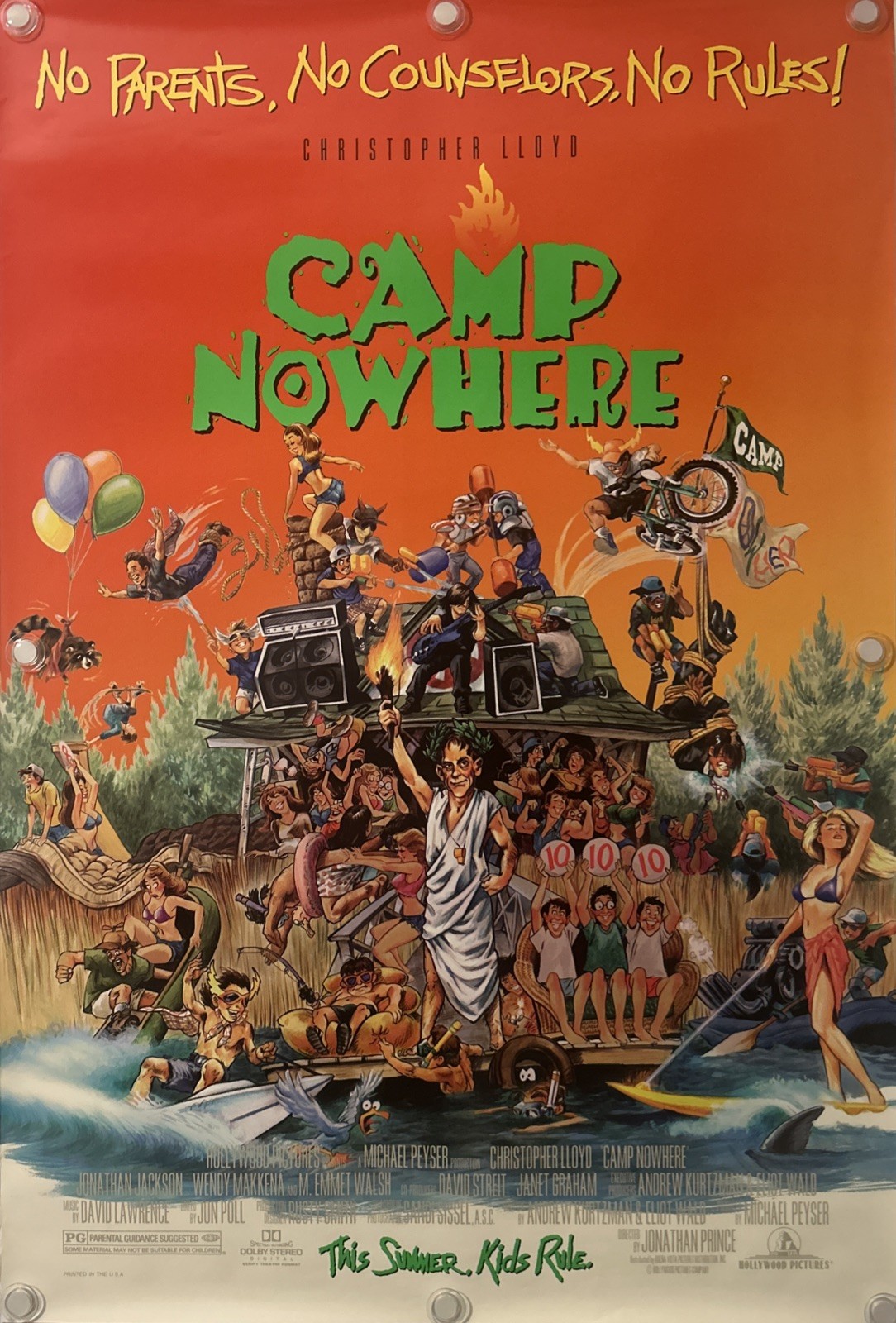 CAMP NOWHERE Original One Sheet Movie Poster - 1994 - CHRISTOPHER LLOYD