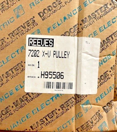 7202 X 1 VARIABLE-SPEED PULLEY - DODGE - MASTER - REEVES - H95506 **MAKE OFFER** 7202 X 1 VARIABLE-SPEED PULLEY - DODGE - MASTER - REEVES - H95506 **MAKE OFFER**
